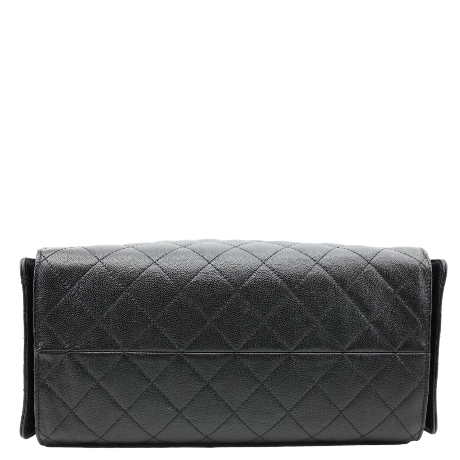 CHANEL 25 Medium Quilted Caviar Leather Chain Shoulder Bag Black - Image 11