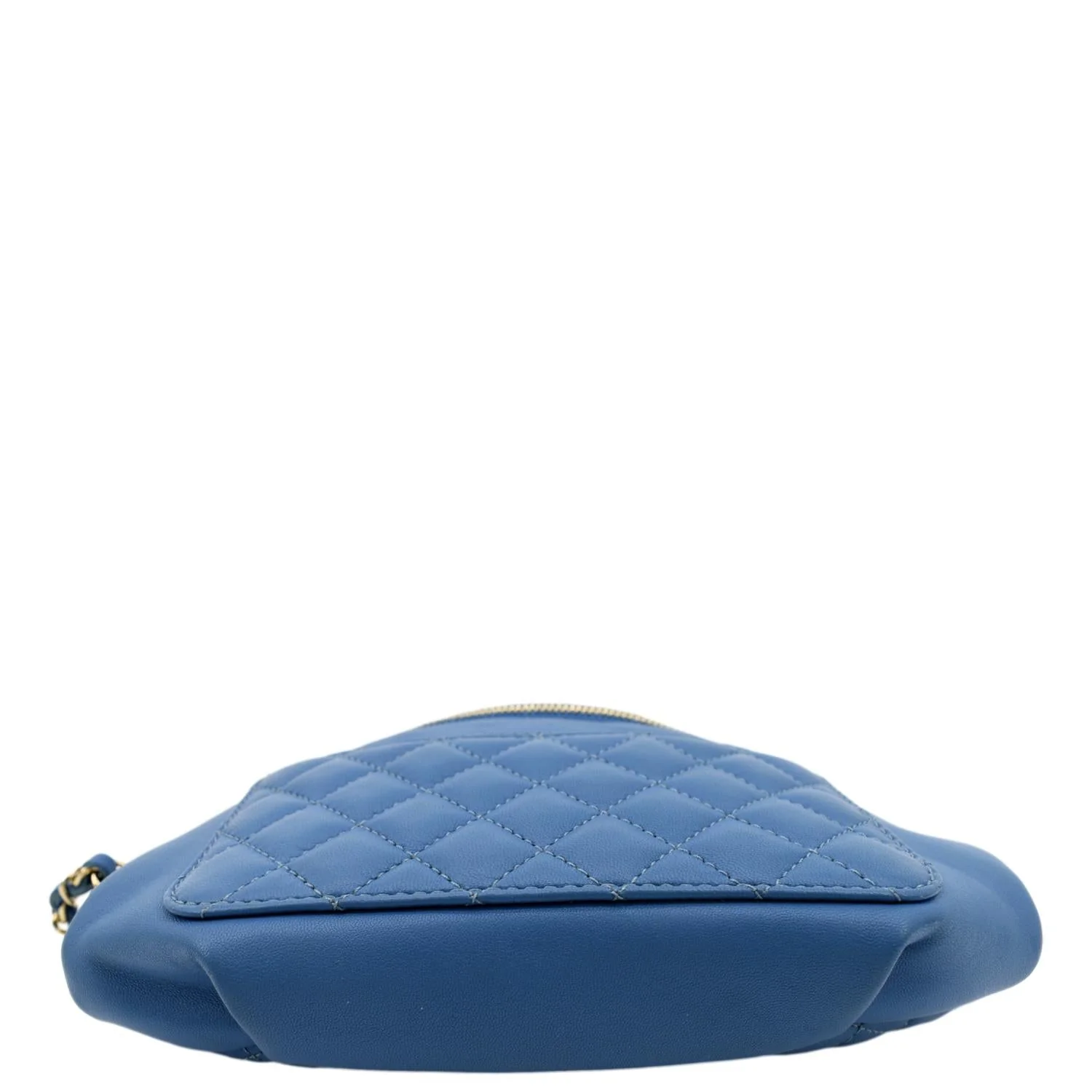 CHANEL Bi Classic Quilted Lambskin Leather Waist Bag Blue - Image 9