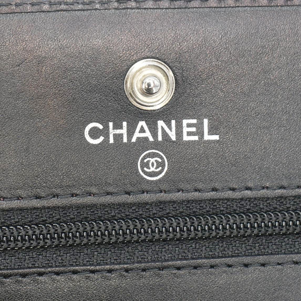 CHANEL Cambon Ligne Wallet On Chain Quilted Leather Clutch Crossbody Bag Black - Image 15