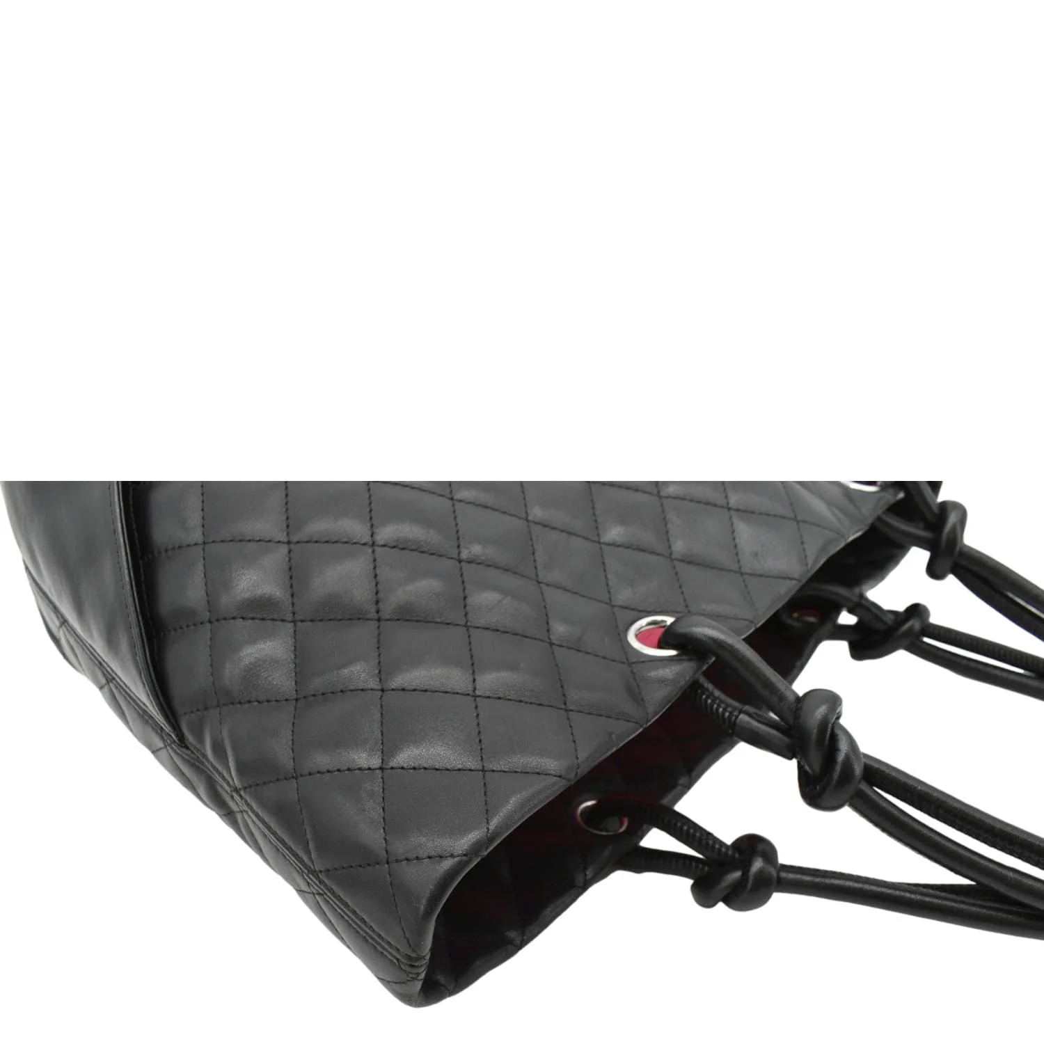 CHANEL Cambon Ligne Quilted Leather Tote Bag Black - Image 5