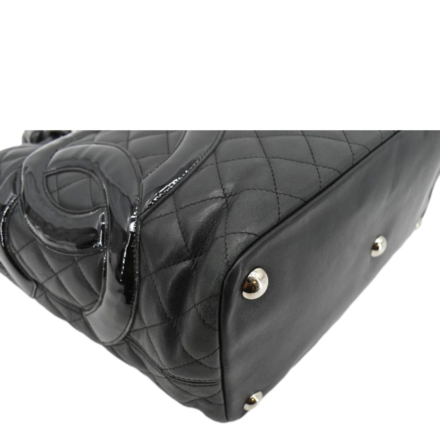 CHANEL Cambon Ligne Quilted Leather Tote Bag Black - Image 8