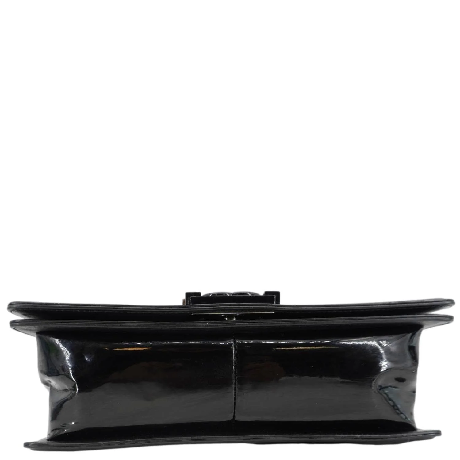 CHANEL Boy Flap Medium Plexiglass Patent Leather Crossbody Bag Black - Image 5
