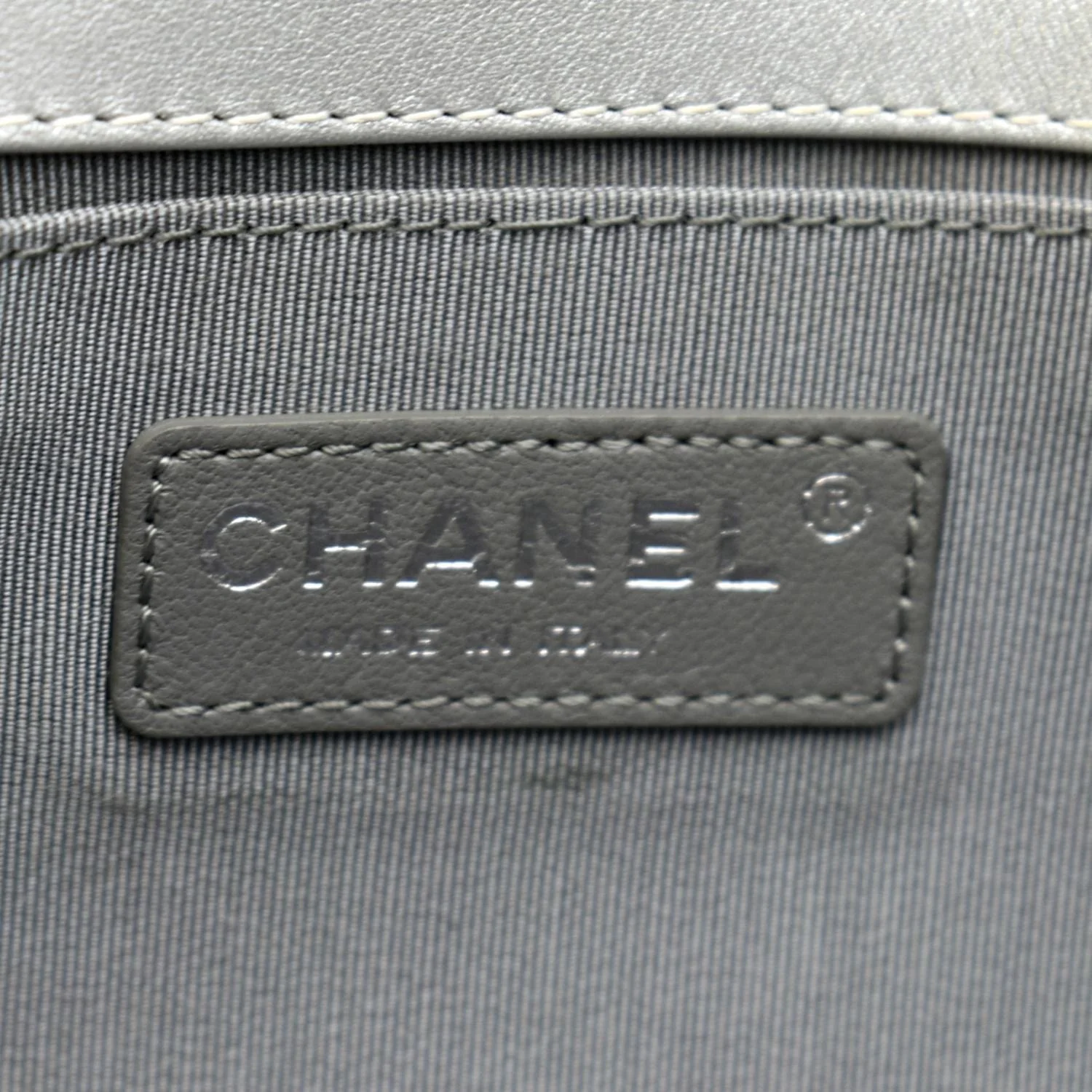 CHANEL Medium Boy Flap Quilted Leather Crossbody Bag Silver - Image 12