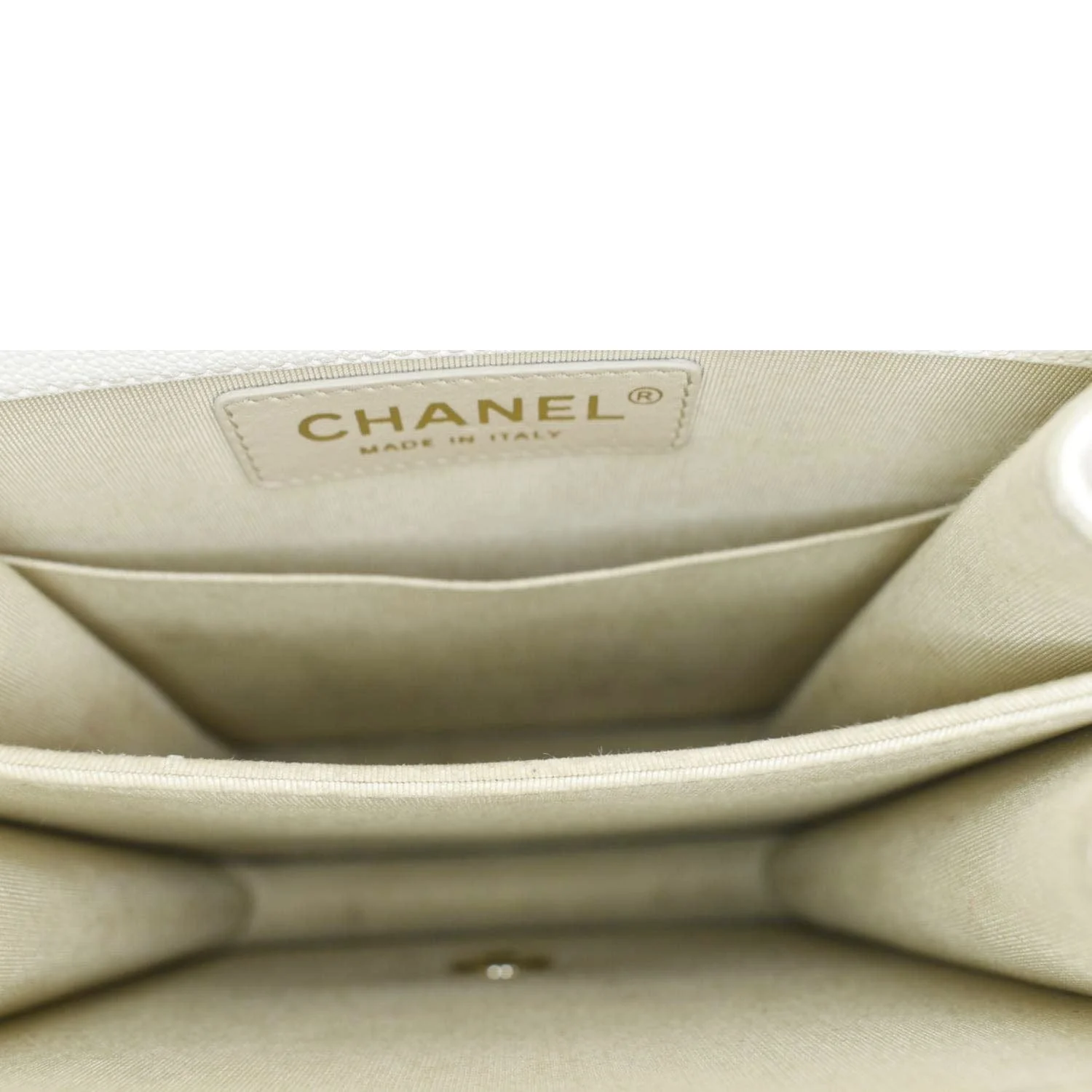 CHANEL North South Boy Quilted Leather Crossbody Bag White - Image 12