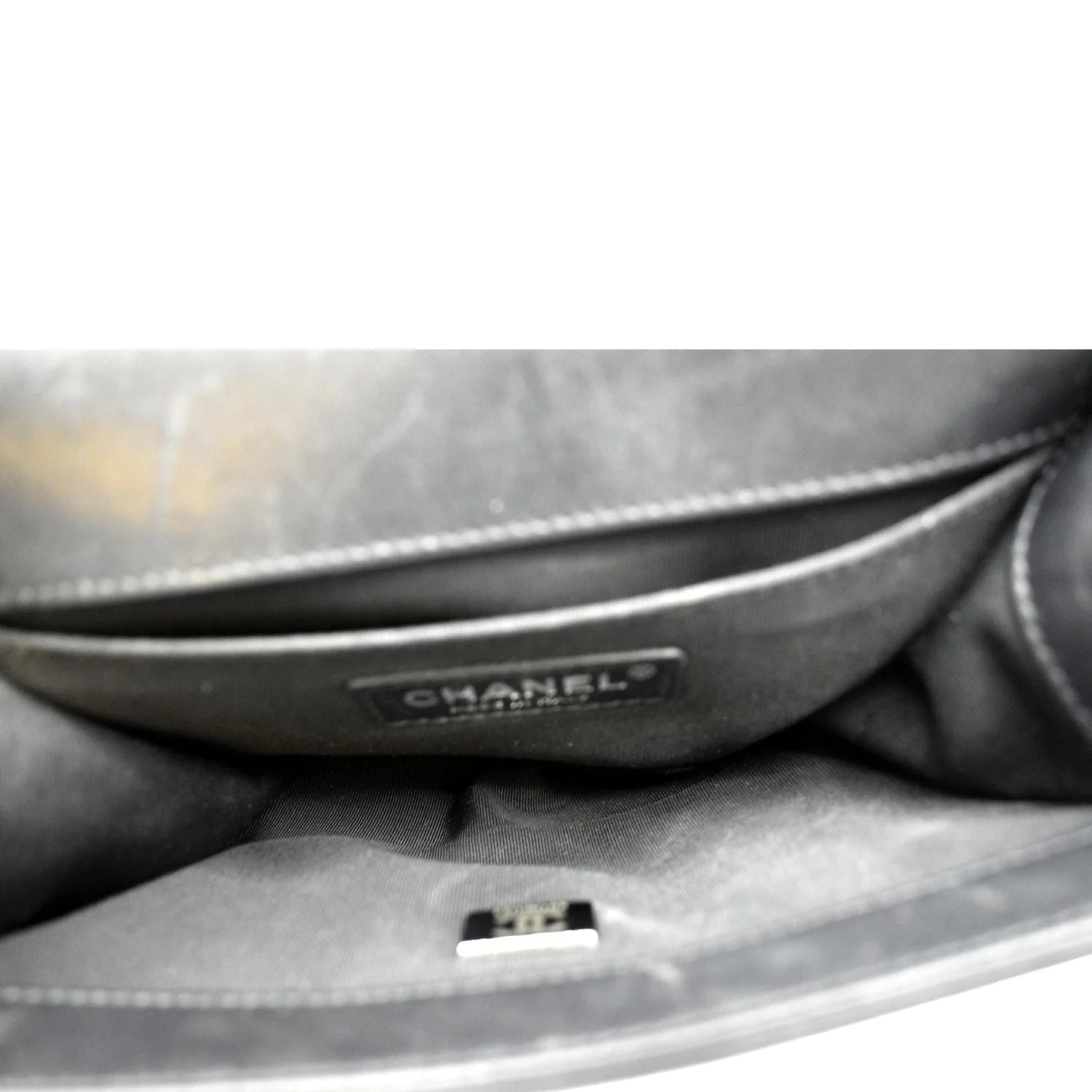 CHANEL Boy Small Quilted Lambskin Leather Shoulder Bag Black - Image 11