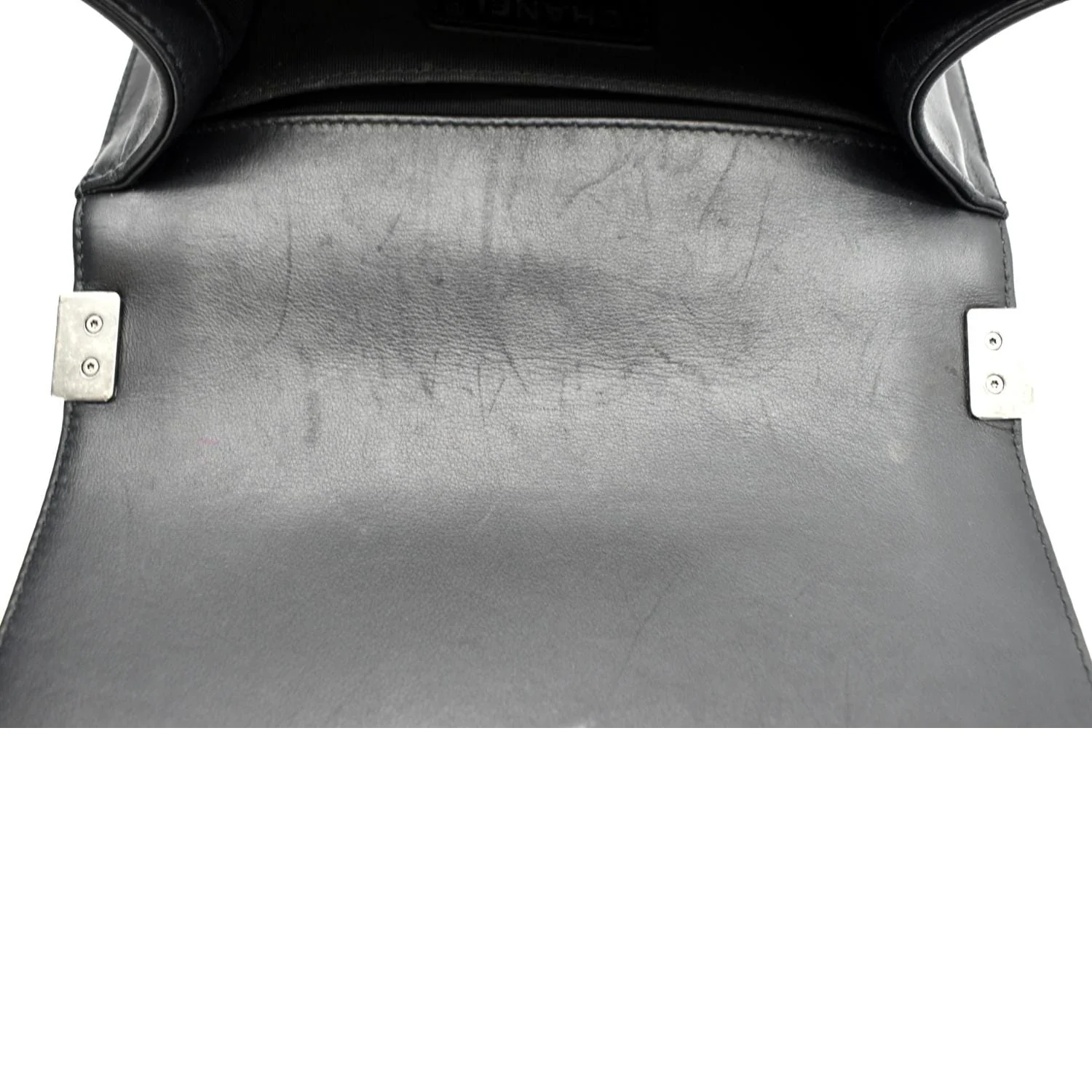 CHANEL Boy Small Quilted Lambskin Leather Shoulder Bag Black - Image 12