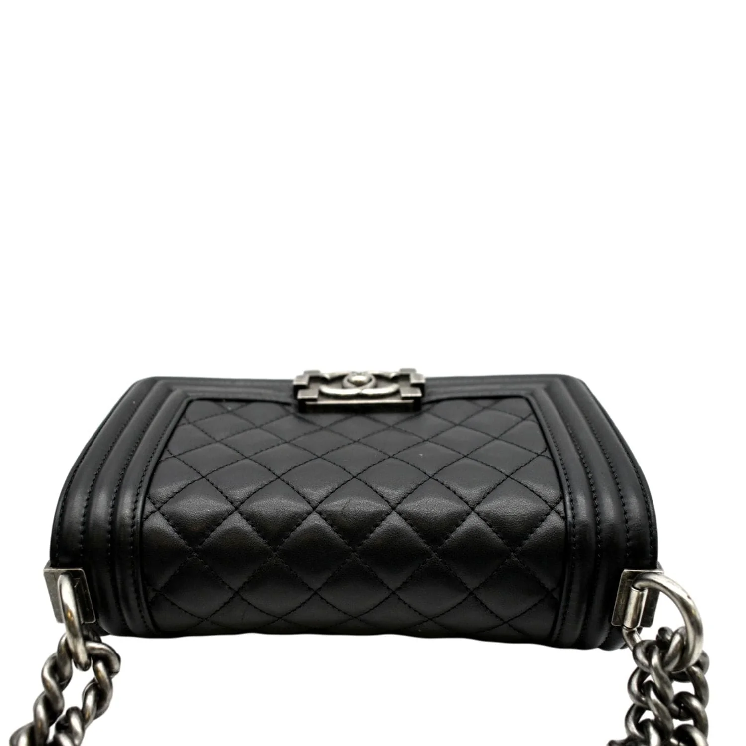 CHANEL Boy Small Quilted Lambskin Leather Shoulder Bag Black - Image 5