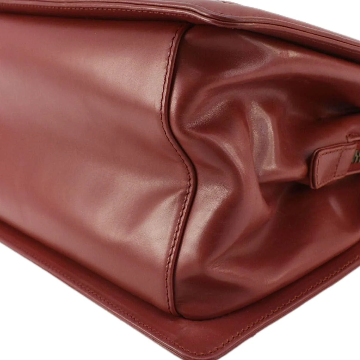 Chanel Jetsetter Boy Leather Tote Bag Red - Image 8
