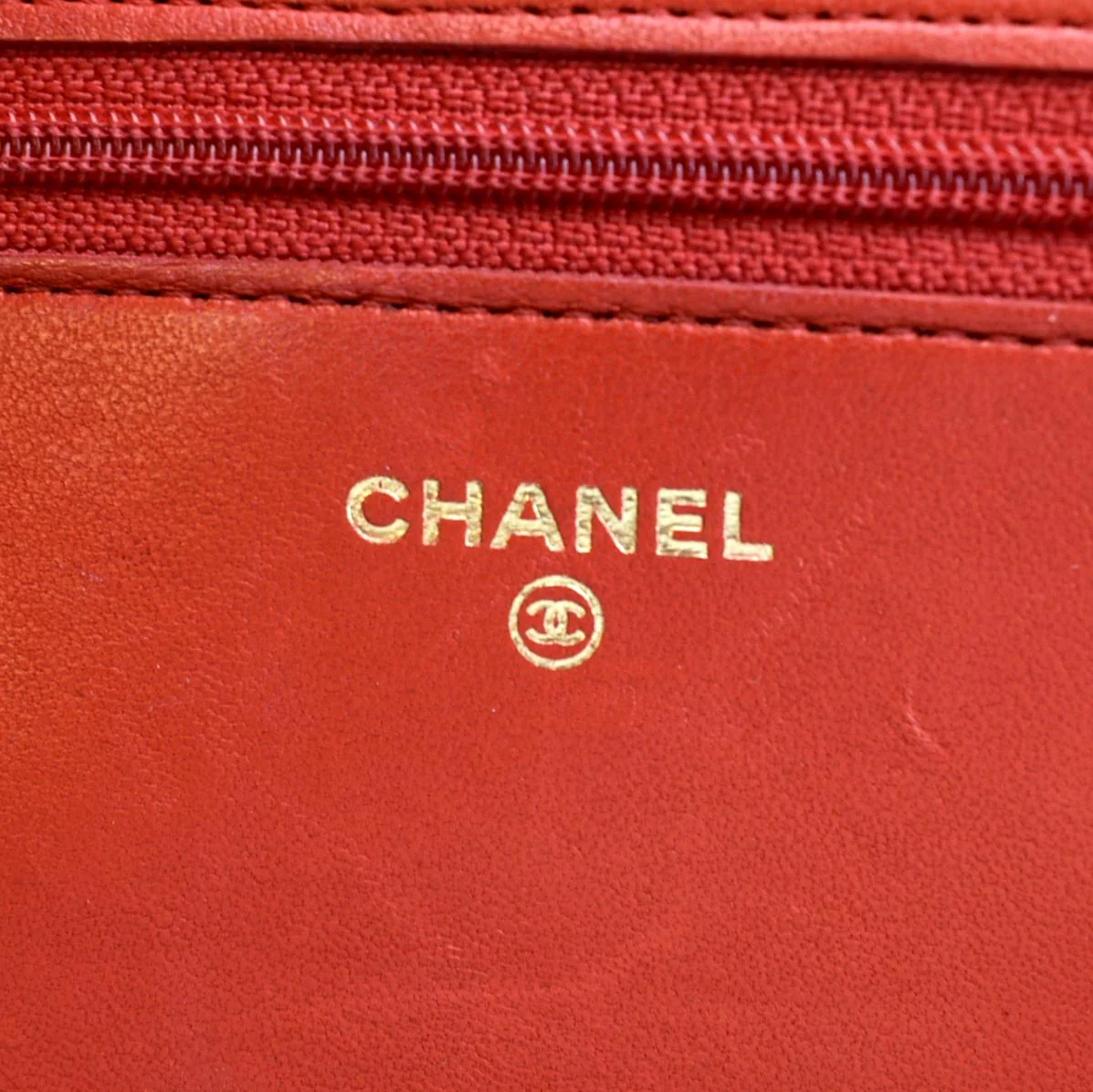 CHANEL Boy Woc Quilted Calfskin Leather Wallet On Chain Clutch Bag Red - Image 11