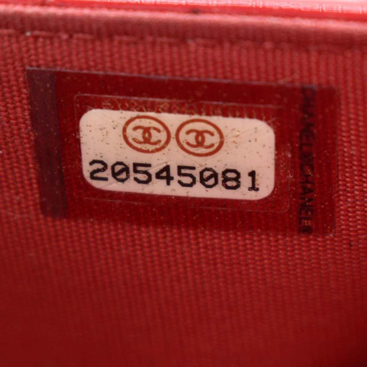 CHANEL Boy Woc Wallet on Chain Quilted Patent Leather Shoulder Bag Red - Image 15