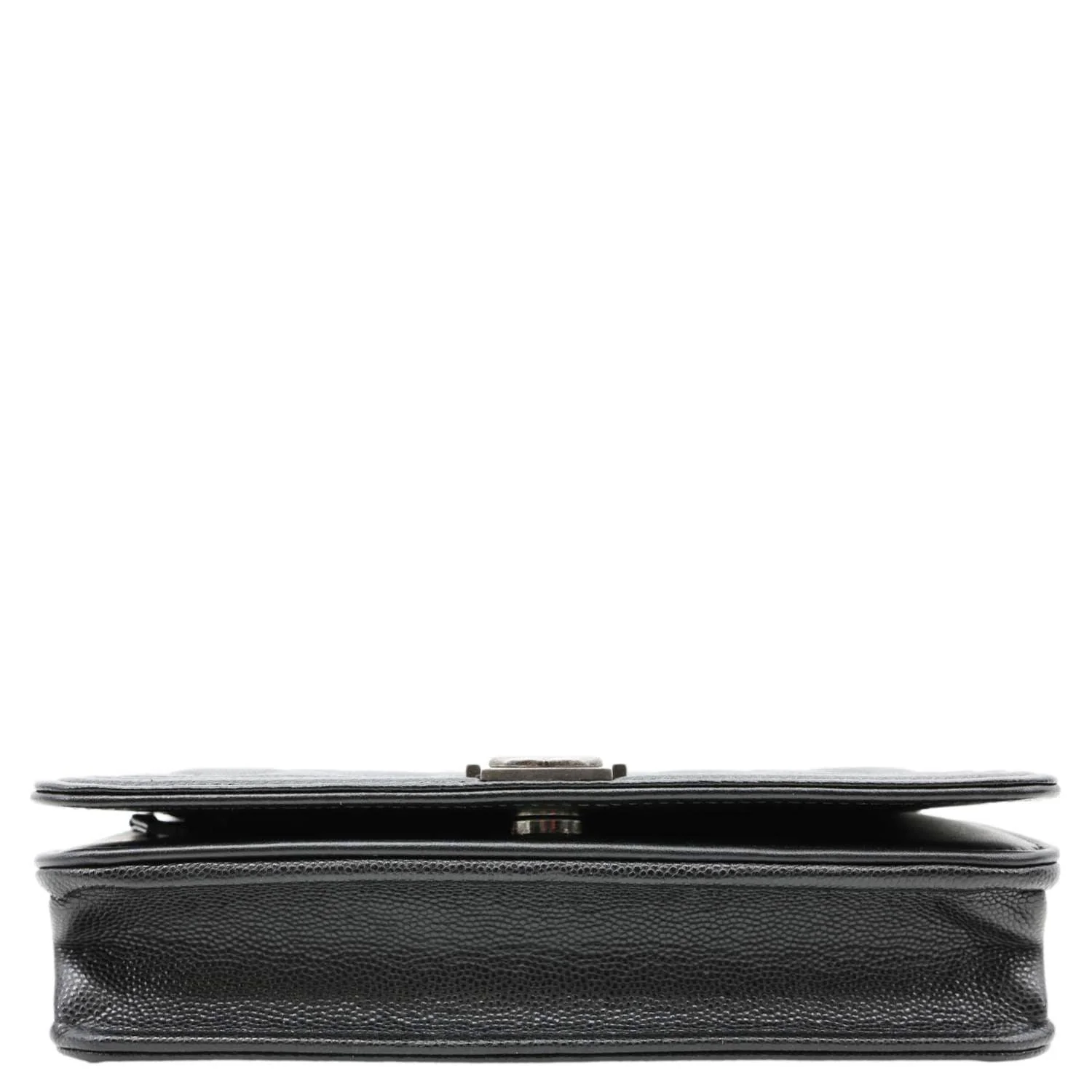 CHANEL Boy Quilted Caviar Leather Wallet On Chain Crossbody Bag Black - Image 8
