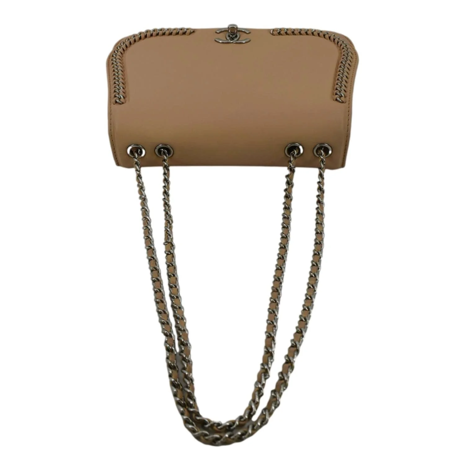 CHANEL Braided Chic Flap Small Leather Shoulder Bag Light Beige - Image 4
