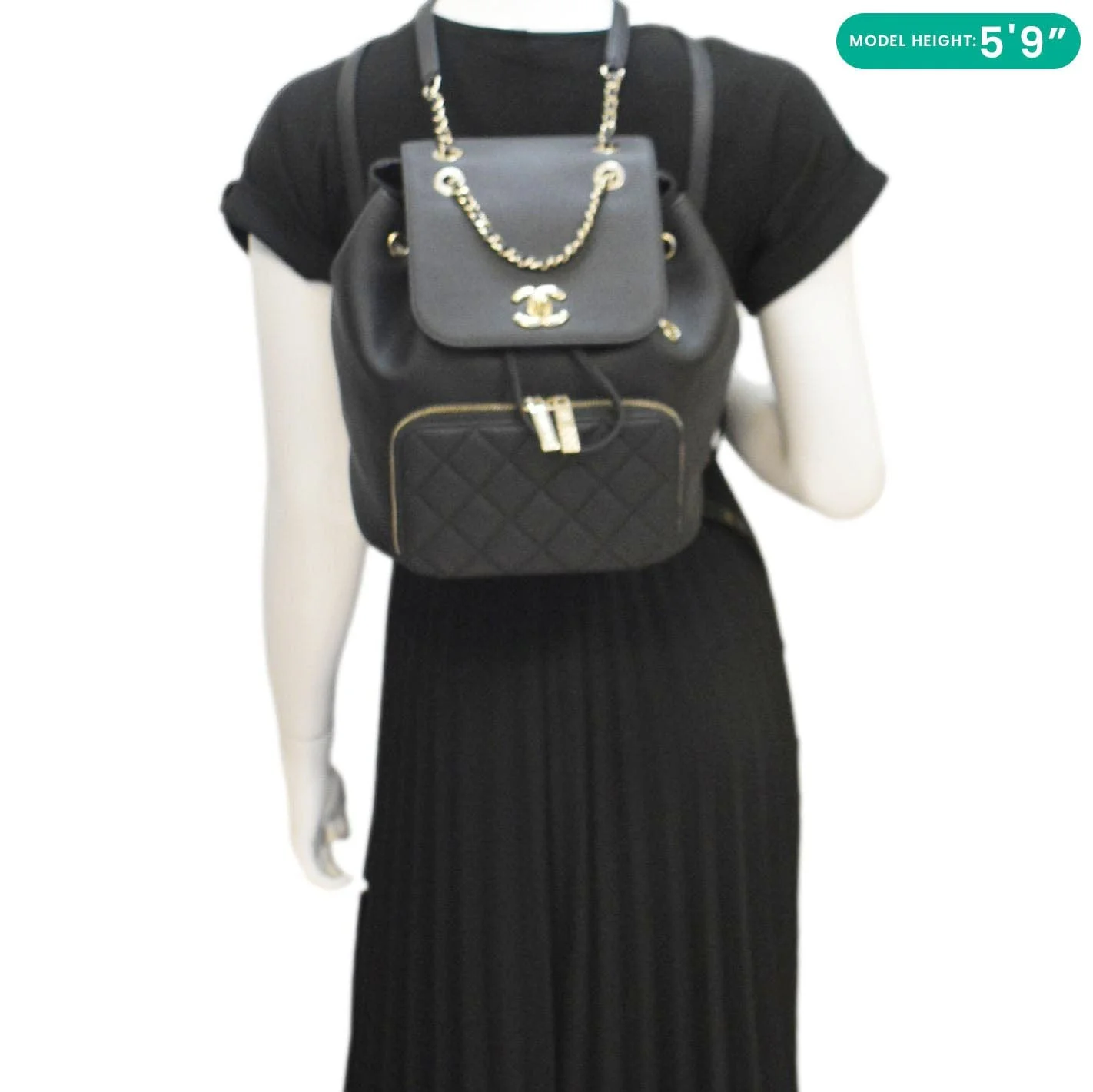 CHANEL Business Affinity Caviar Quilted Backpack Black - Image 2