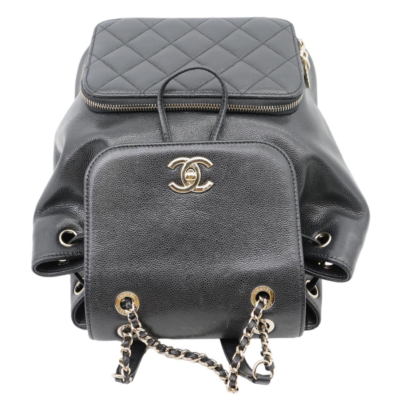 CHANEL Business Affinity Caviar Quilted Backpack Black - Image 4