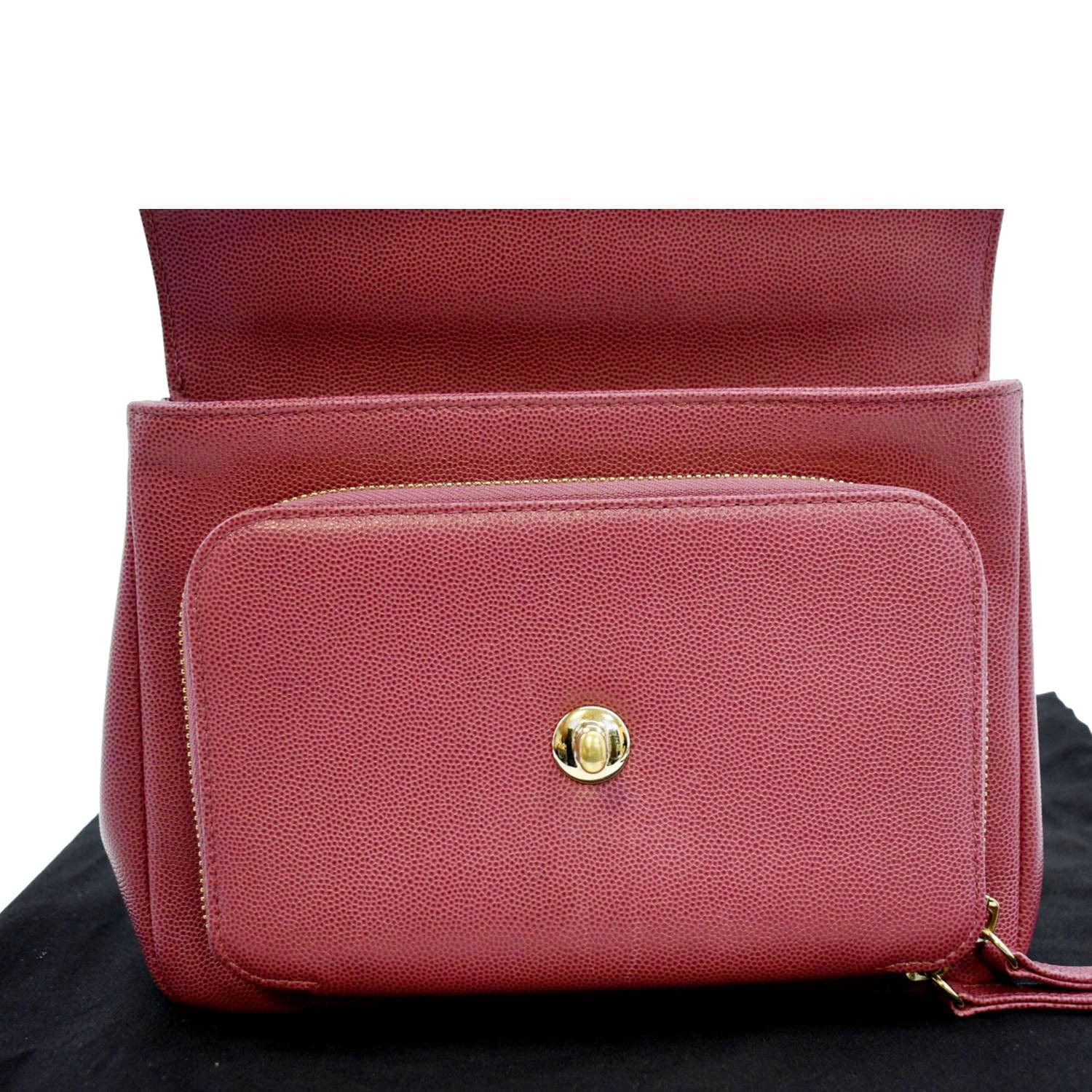 CHANEL Business Affinity Medium Flap Quilted Caviar Shoulder Bag Pink - Image 11