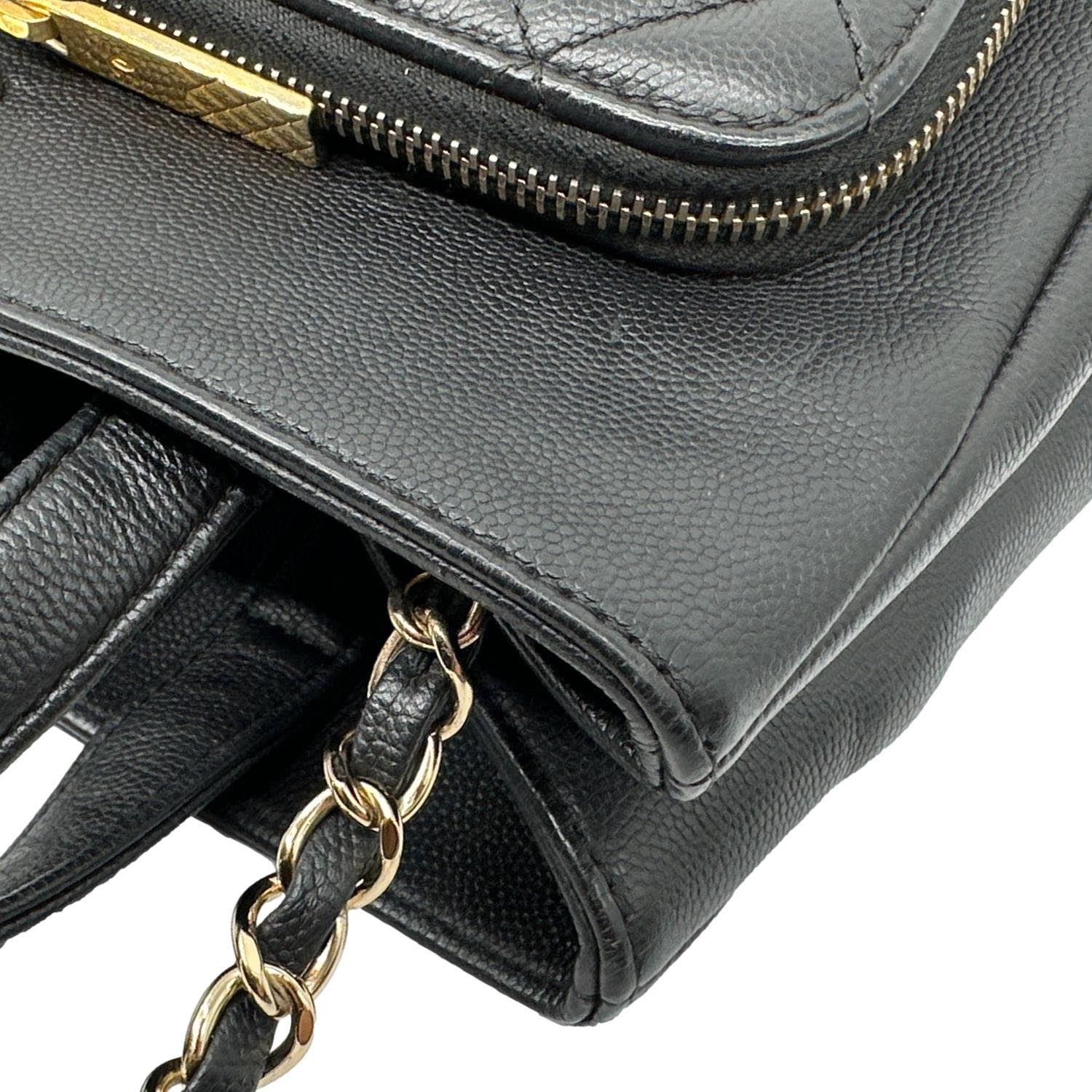 CHANEL Business Affinity Quilted Caviar Leather Shopping Tote Bag Black - Image 6