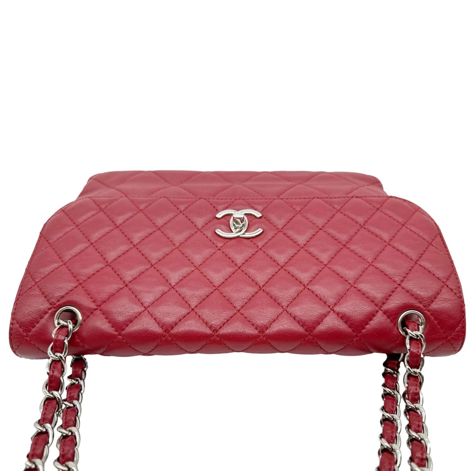 CHANEL Business Flap Quilted Calfskin Leather Crossbody Bag Red - Image 3