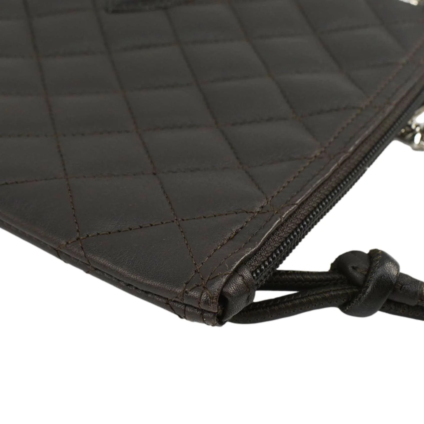 CHANEL Cambon Flat Calfskin Leather Messenger Bag Black - Image 5