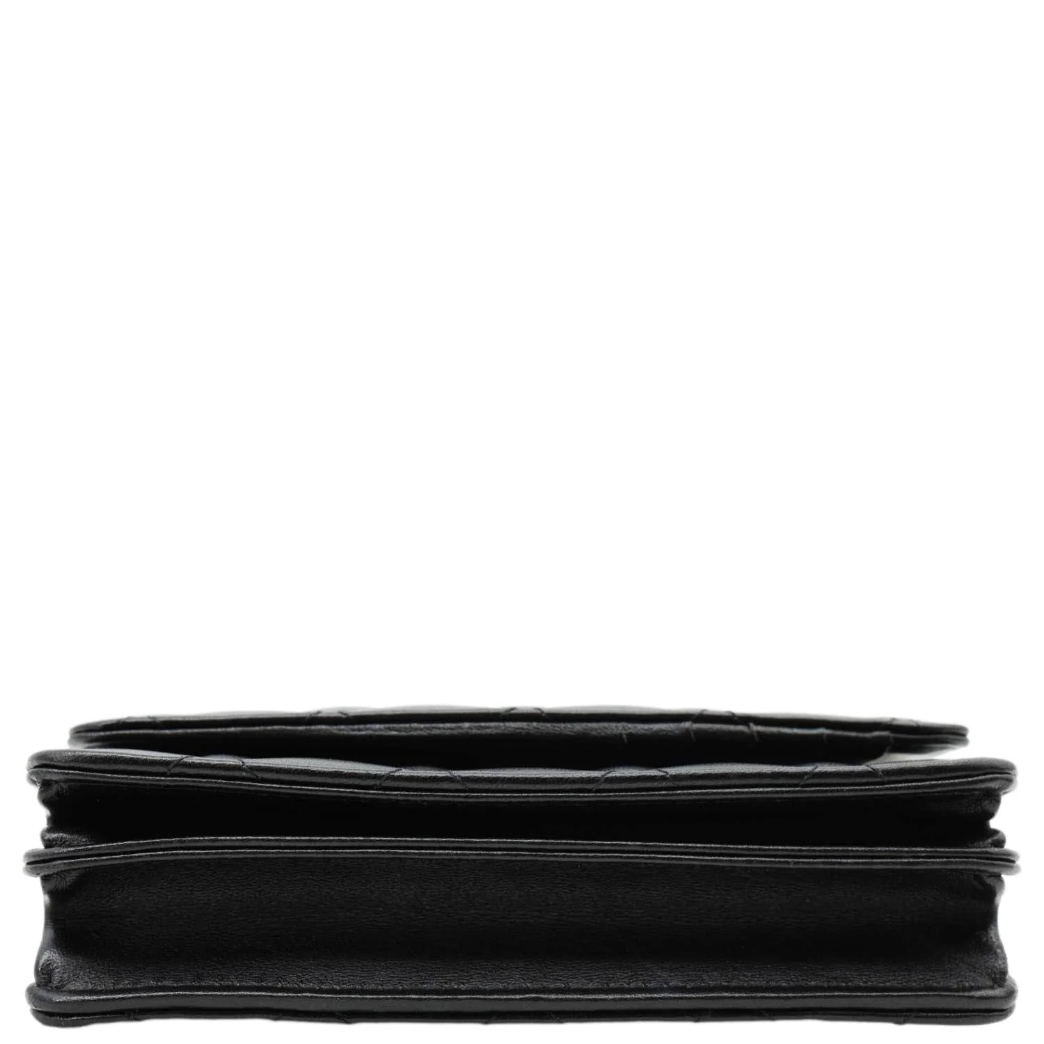 CHANEL Camellia Bow Mini Quilted Leather WOC Crossbody Bag Black - Image 10
