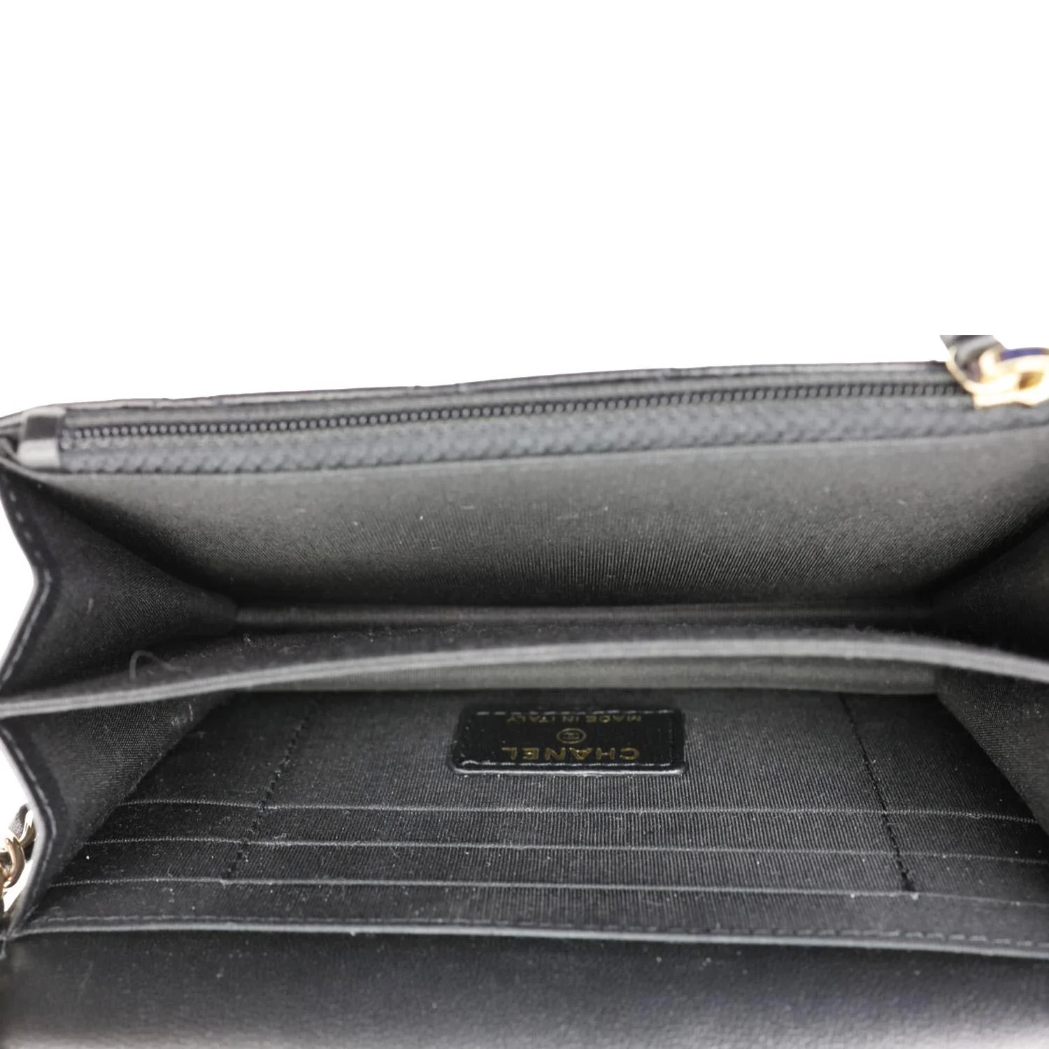 CHANEL Camellia Bow Mini Quilted Leather WOC Crossbody Bag Black - Image 12