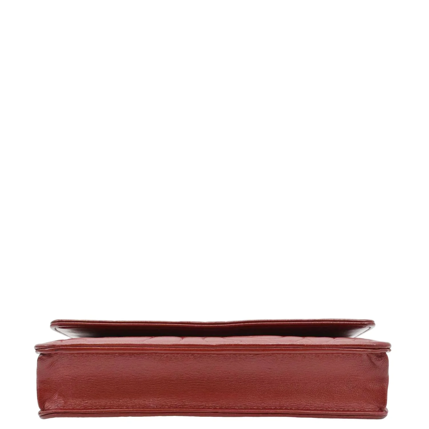 CHANEL Camellia Wallet On Chain Leather Crossbody Bag Red - Image 10