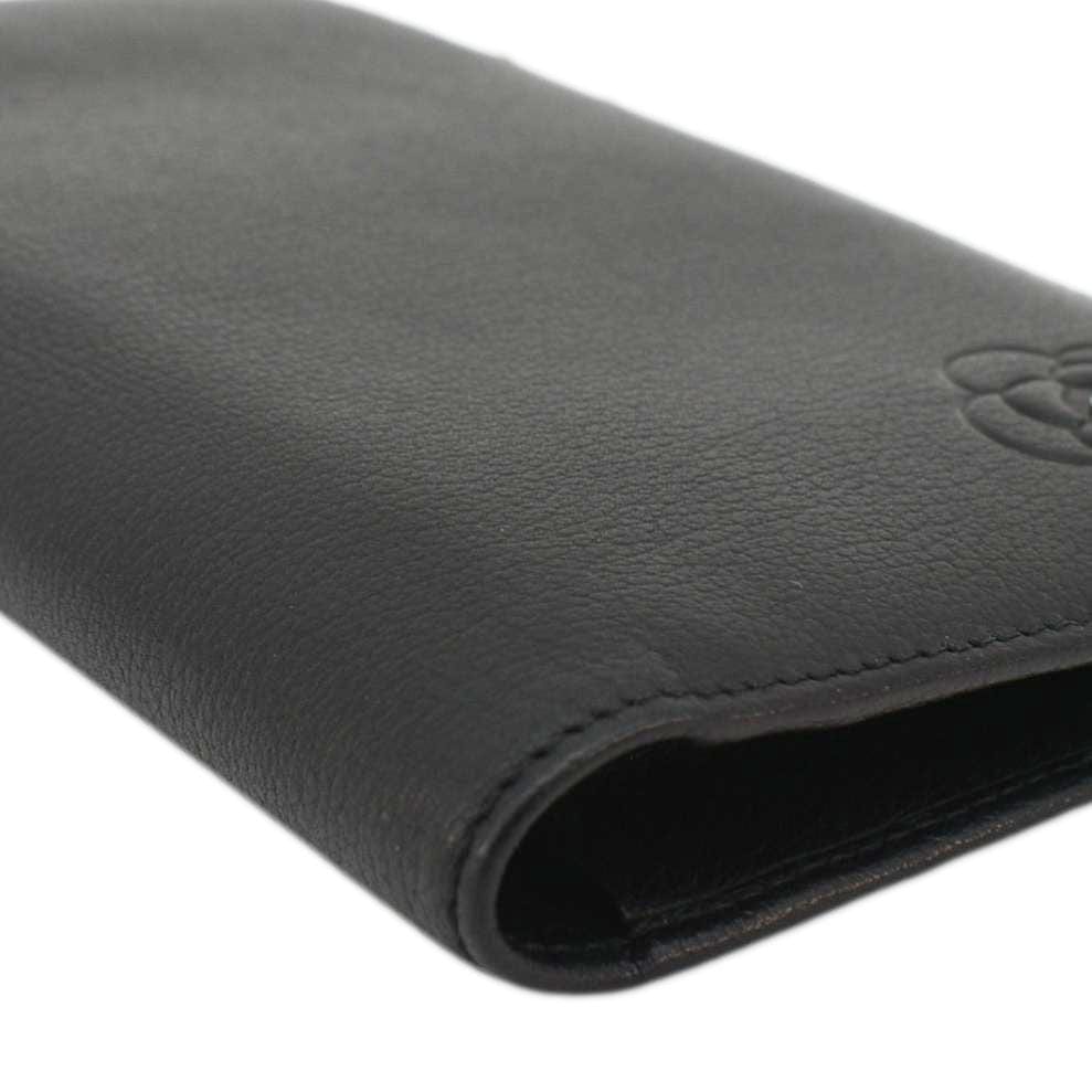 CHANEL Camellia Leather Long Bifold Wallet Black - Image 12
