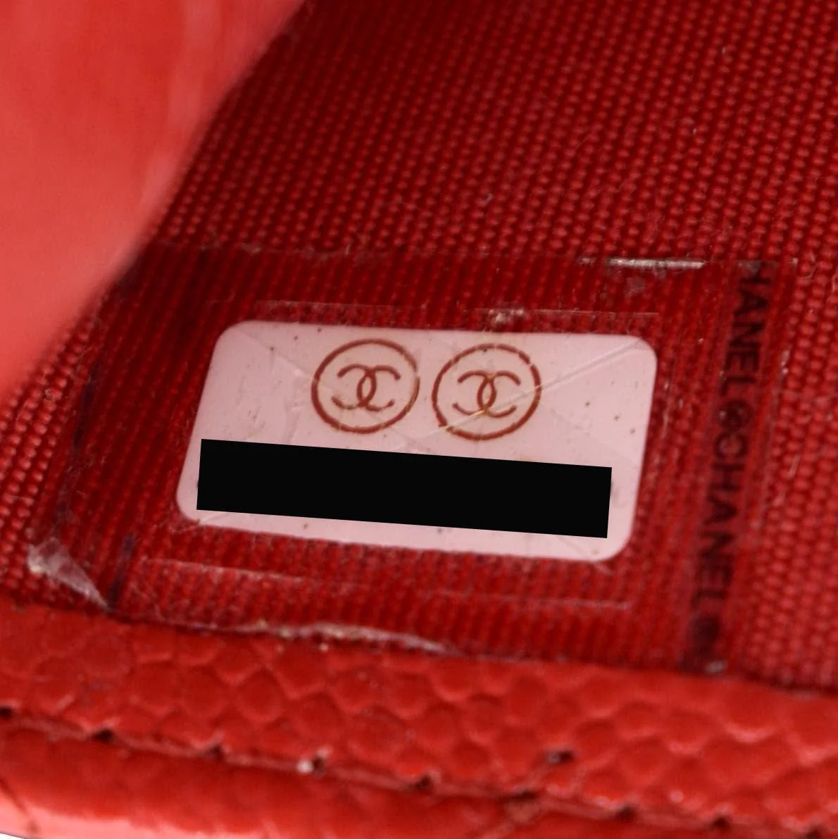 CHANEL CC Card Holder Quilted Caviar Leather Wallet Red - Image 9