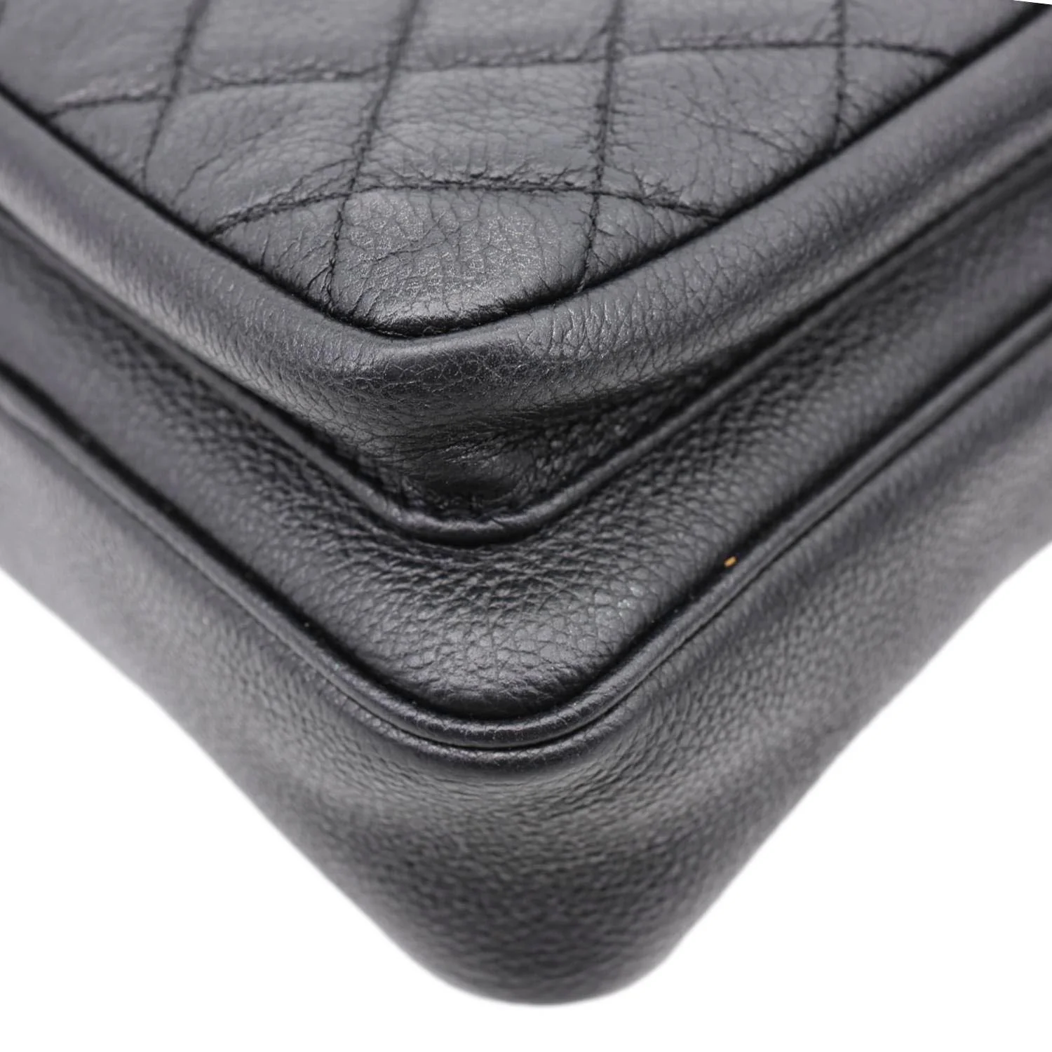 CHANEL Casual Rock Quilted Goatskin Leather Camera Crossbody Bag Black - Image 10