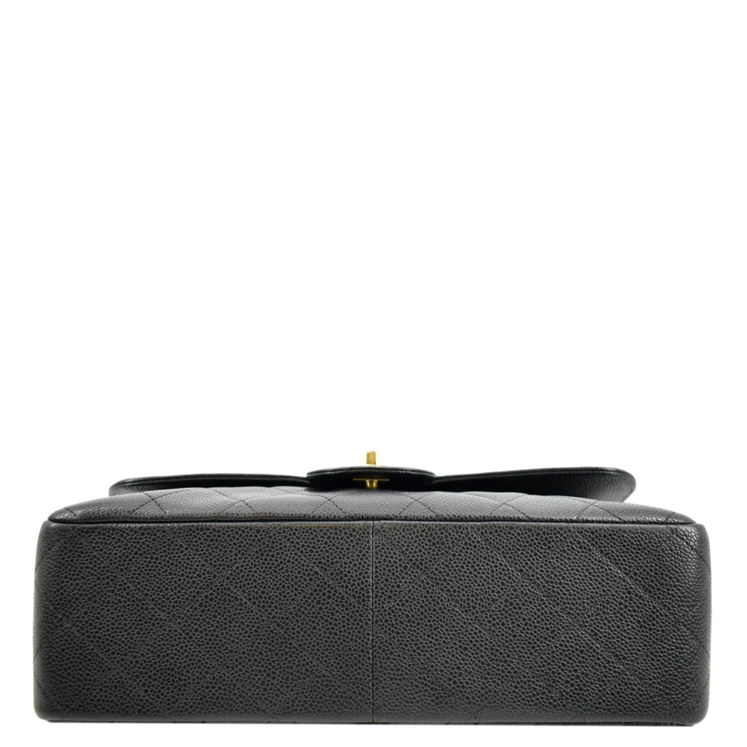 CHANEL Classic Jumbo Double Flap Quilted Caviar Leather Shoulder Bag Black - Image 9