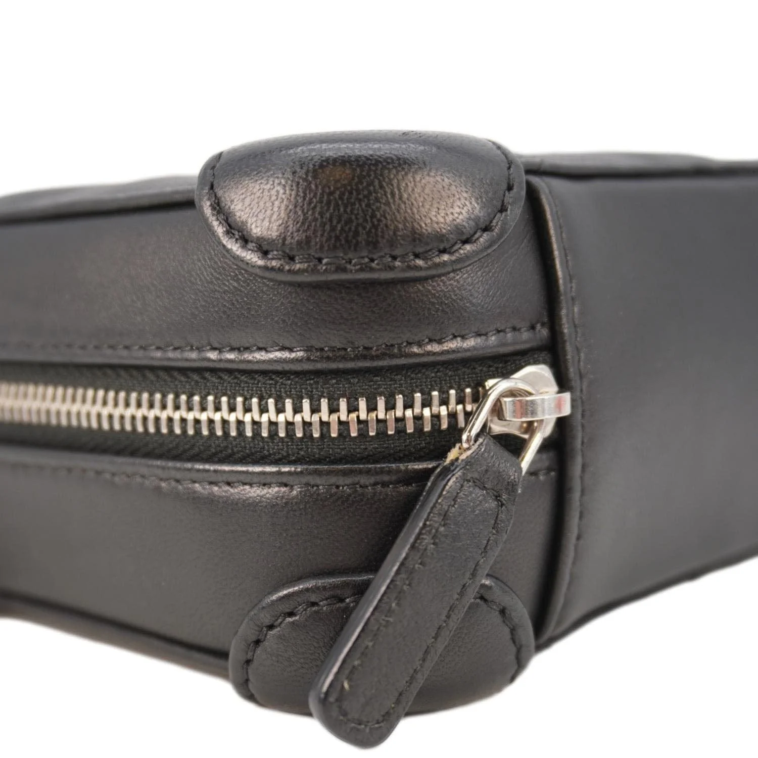 CHANEL CC Quilted Leather Camera Crossbody Bag Black - Image 9