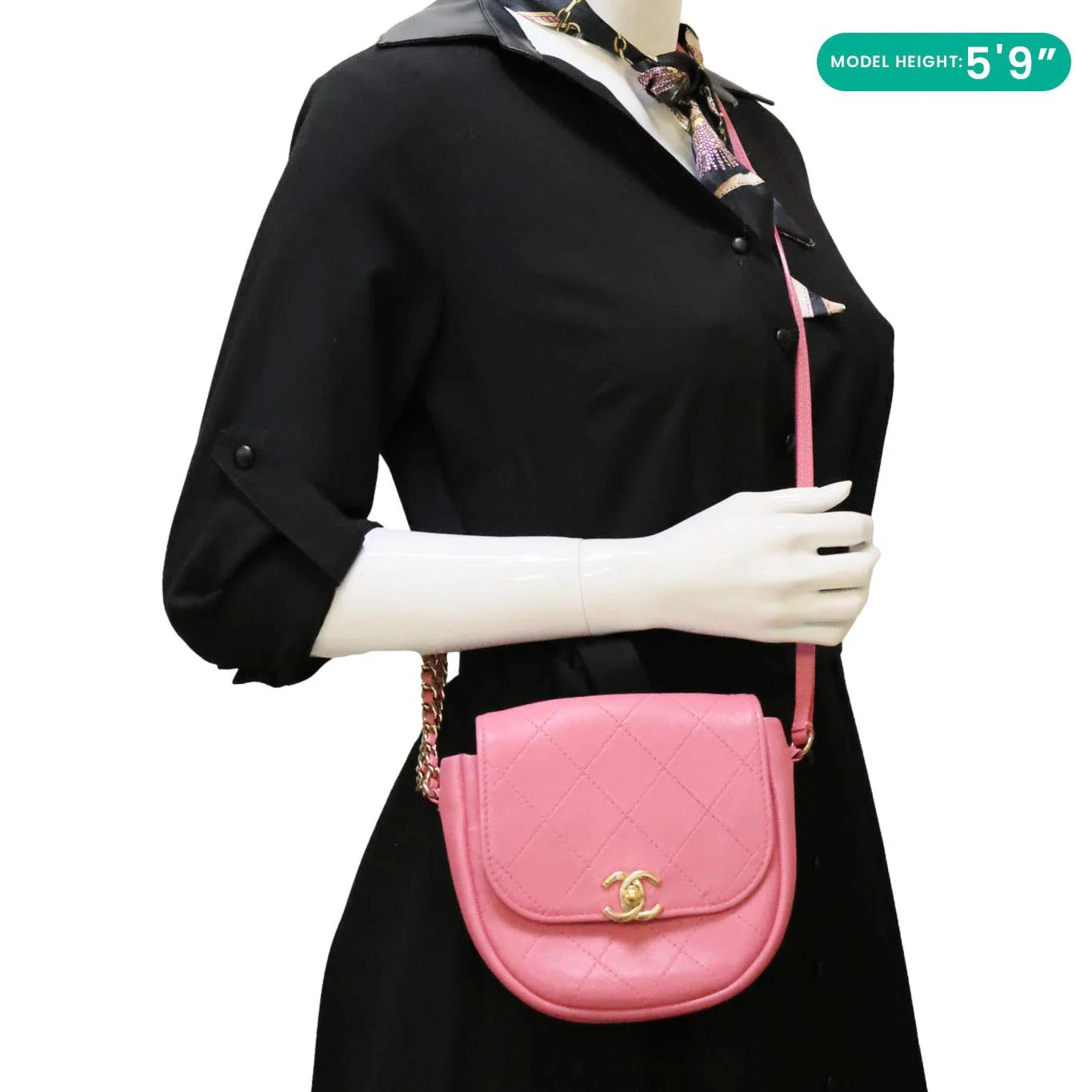 CHANEL CC Casual Trip Quilted Leather Messenger Bag Pink - Image 2