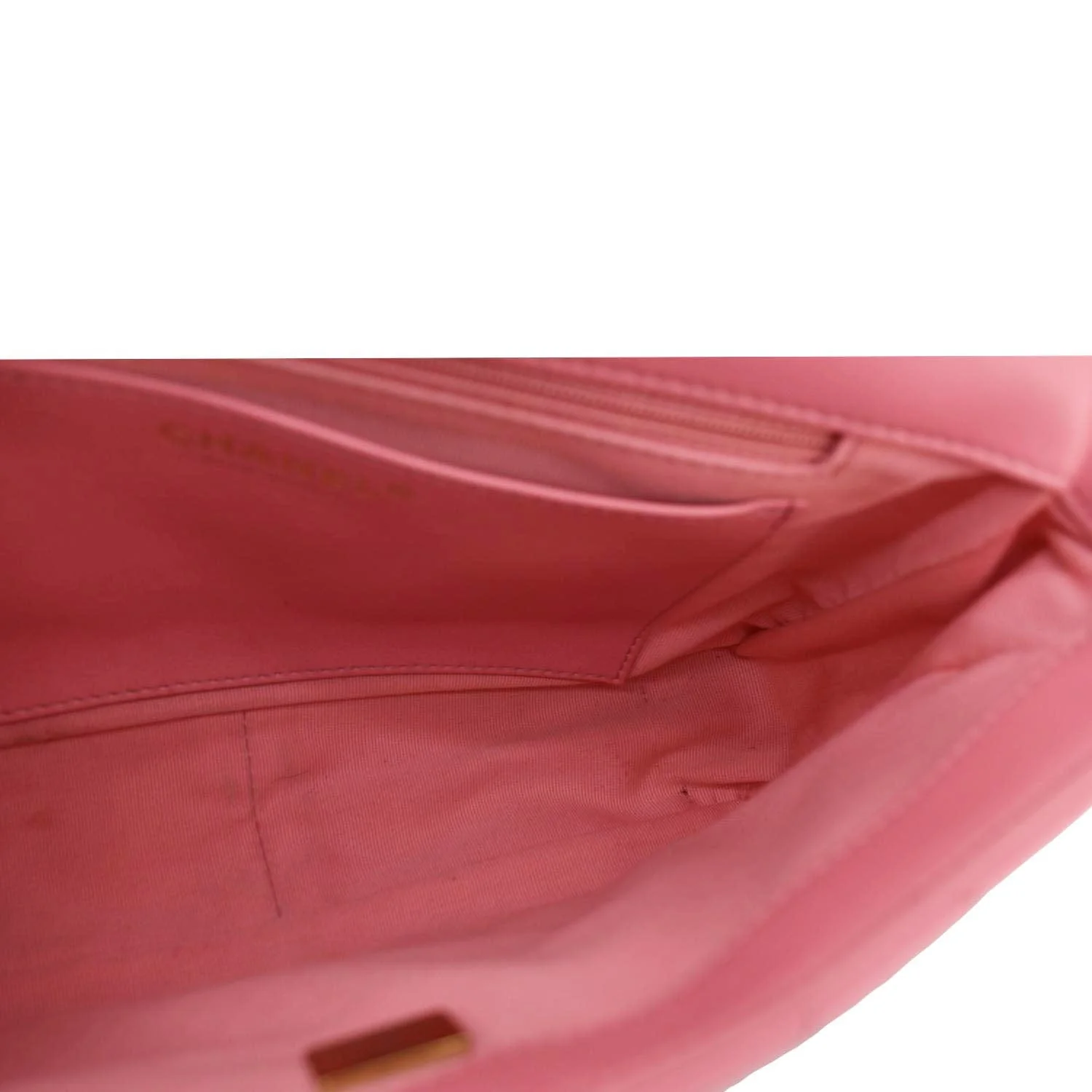 CHANEL CC Funky Town Flap Large Lambskin Quilted Leather Shoulder Bag Pink - Image 13