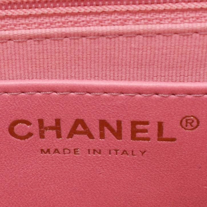 CHANEL CC Funky Town Flap Large Lambskin Quilted Leather Shoulder Bag Pink - Image 15