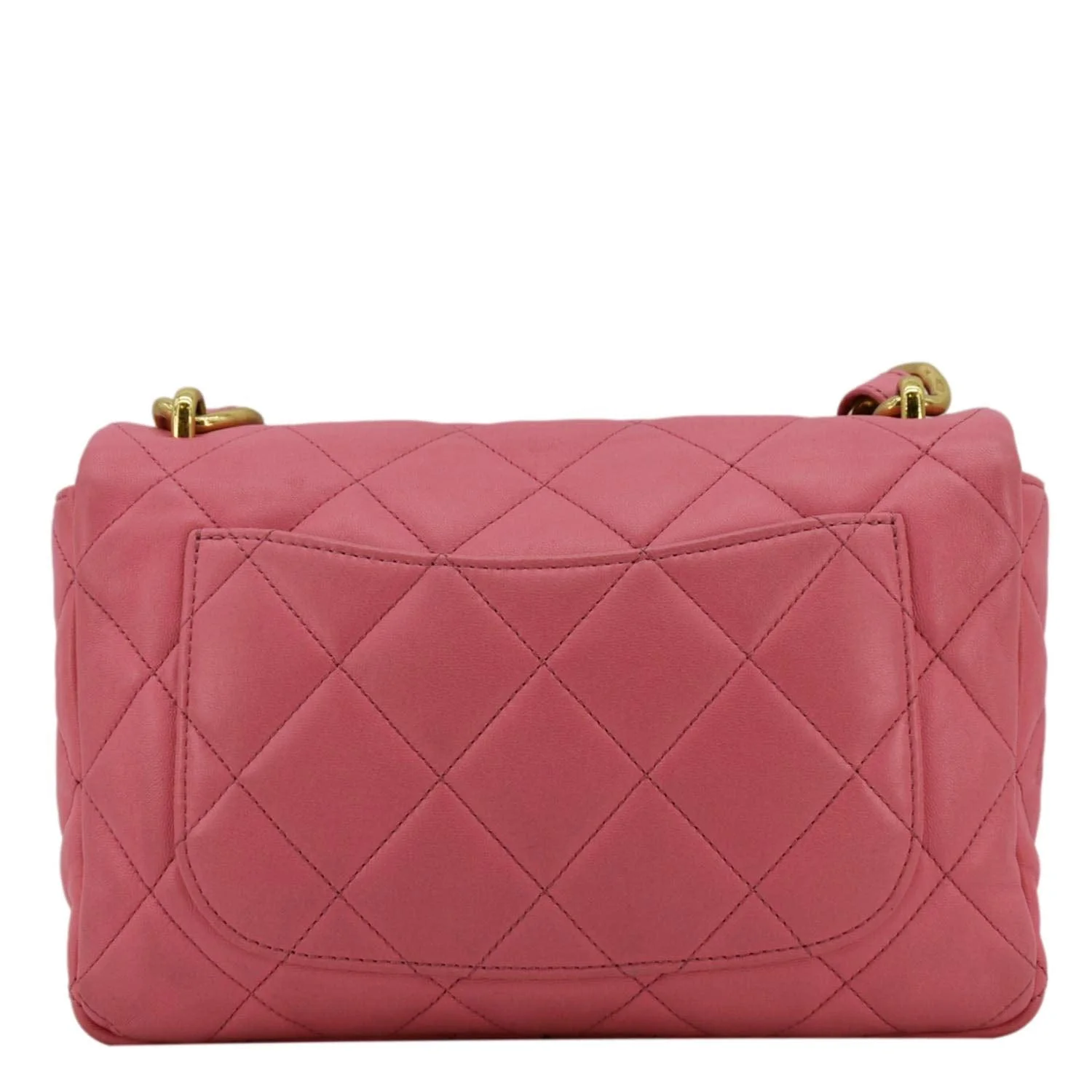 CHANEL CC Funky Town Flap Large Lambskin Quilted Leather Shoulder Bag Pink - Image 4