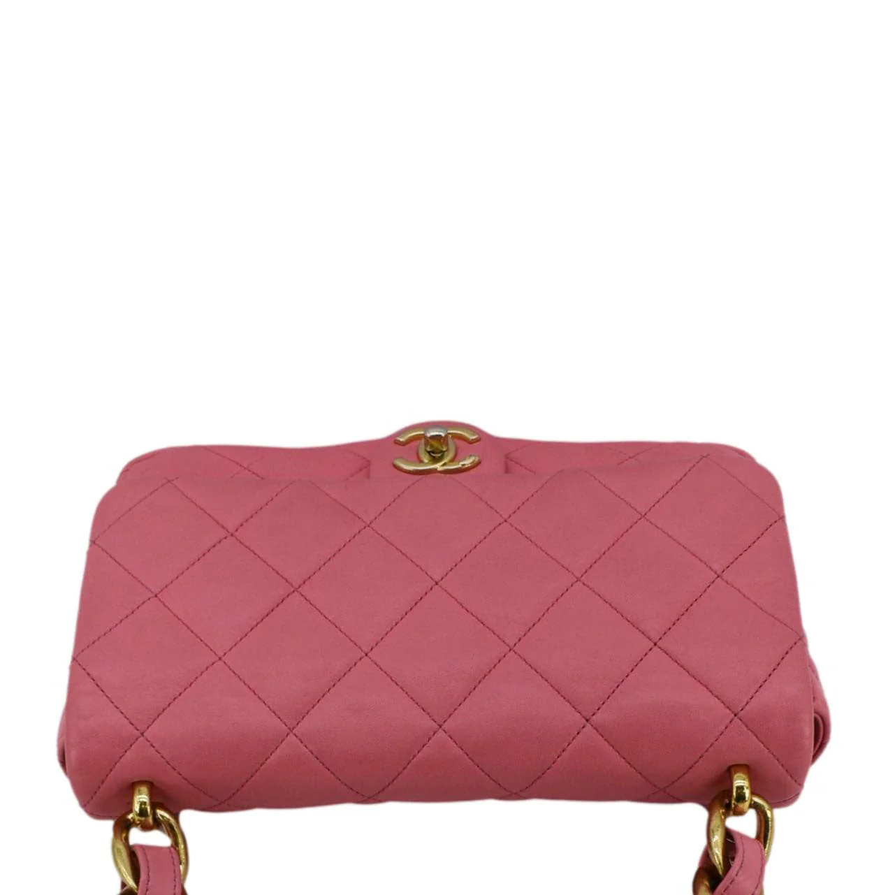 CHANEL CC Funky Town Flap Large Lambskin Quilted Leather Shoulder Bag Pink - Image 5