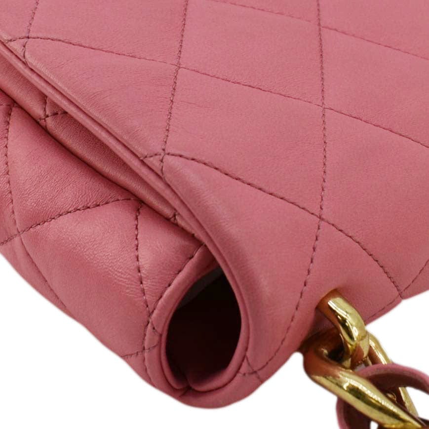 CHANEL CC Funky Town Flap Large Lambskin Quilted Leather Shoulder Bag Pink - Image 6