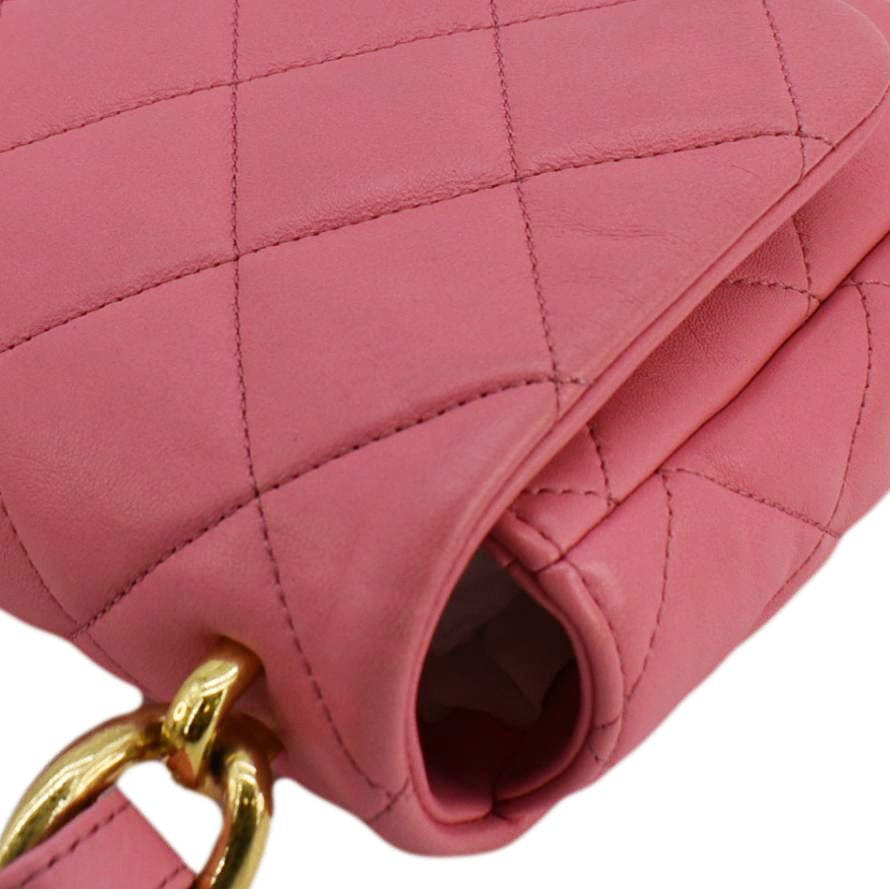 CHANEL CC Funky Town Flap Large Lambskin Quilted Leather Shoulder Bag Pink - Image 7