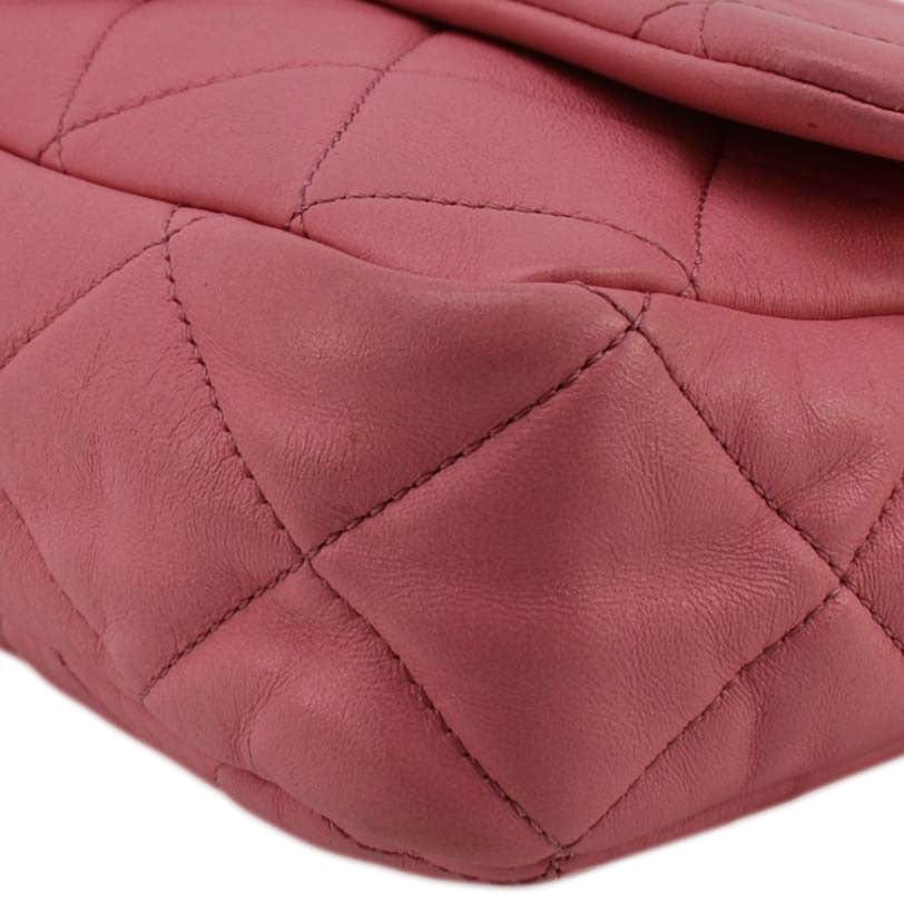 CHANEL CC Funky Town Flap Large Lambskin Quilted Leather Shoulder Bag Pink - Image 8