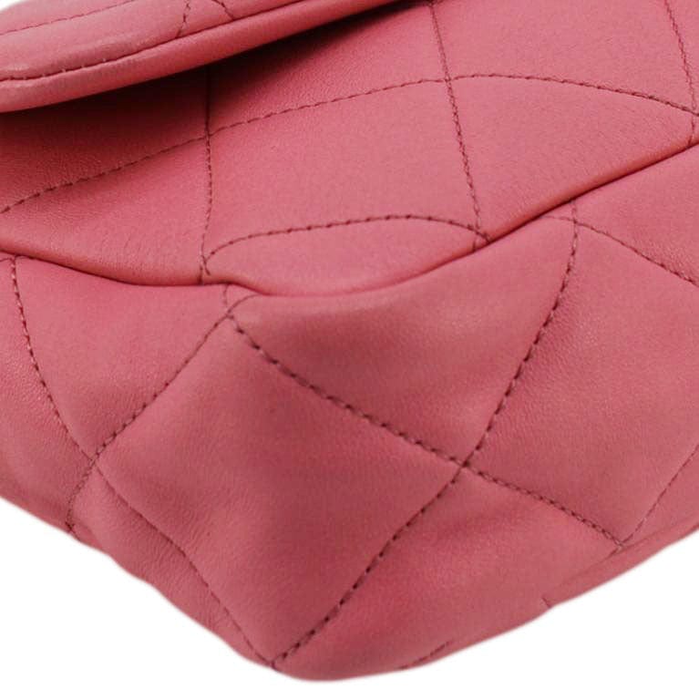 CHANEL CC Funky Town Flap Large Lambskin Quilted Leather Shoulder Bag Pink - Image 9