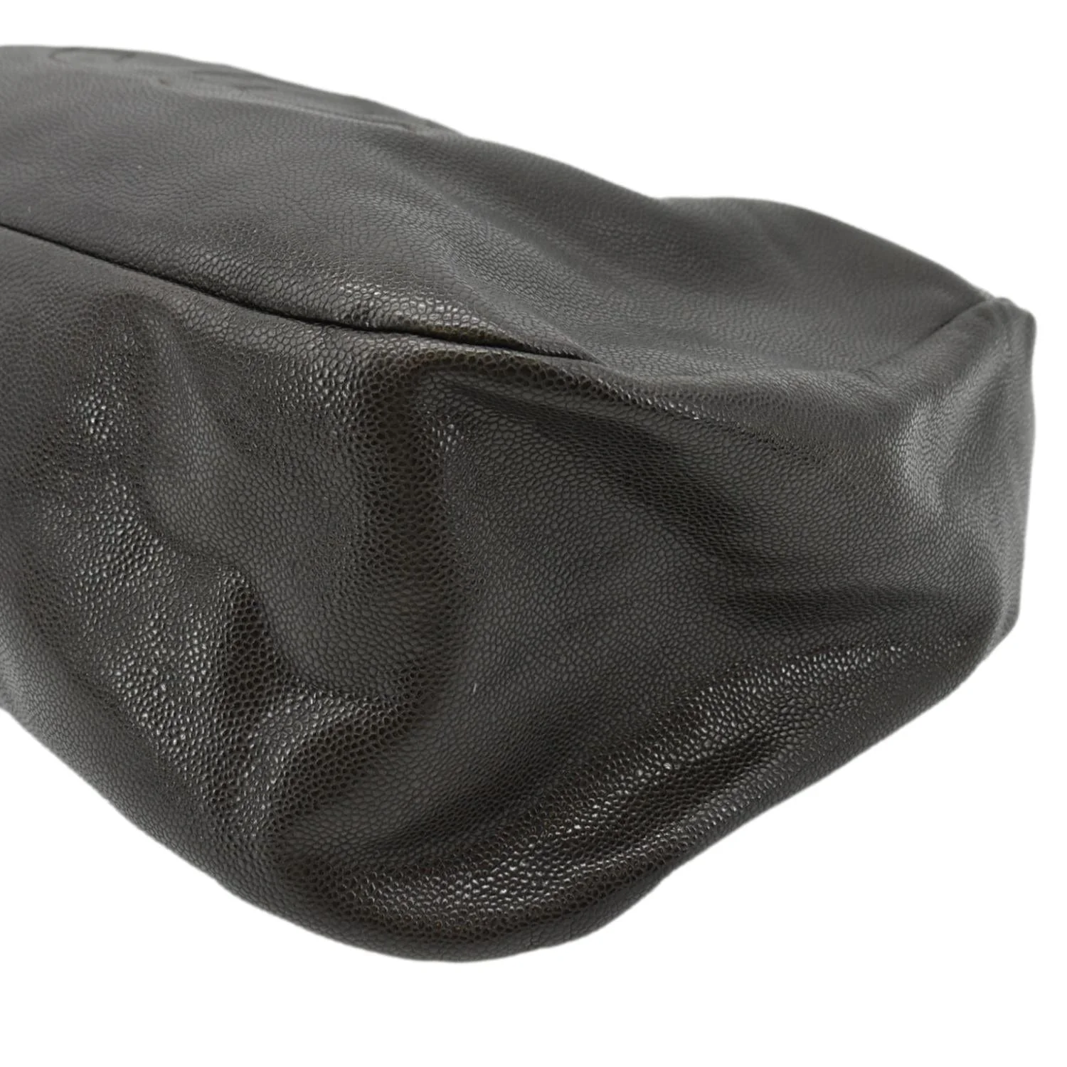 CHANEL CC Caviar Leather Hobo Bag Dark Brown - Image 7