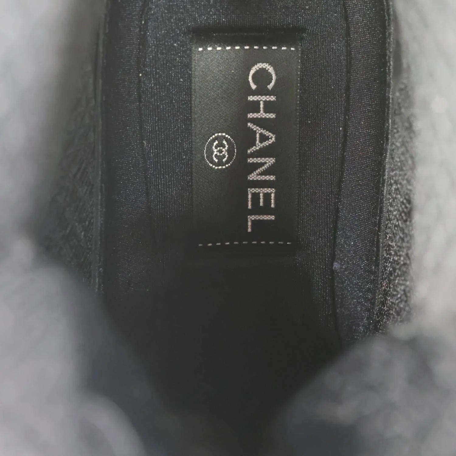 CHANEL CC Logo High Top Satin Lambskin Leather Sneakers Gold Size 36.5 - Image 8