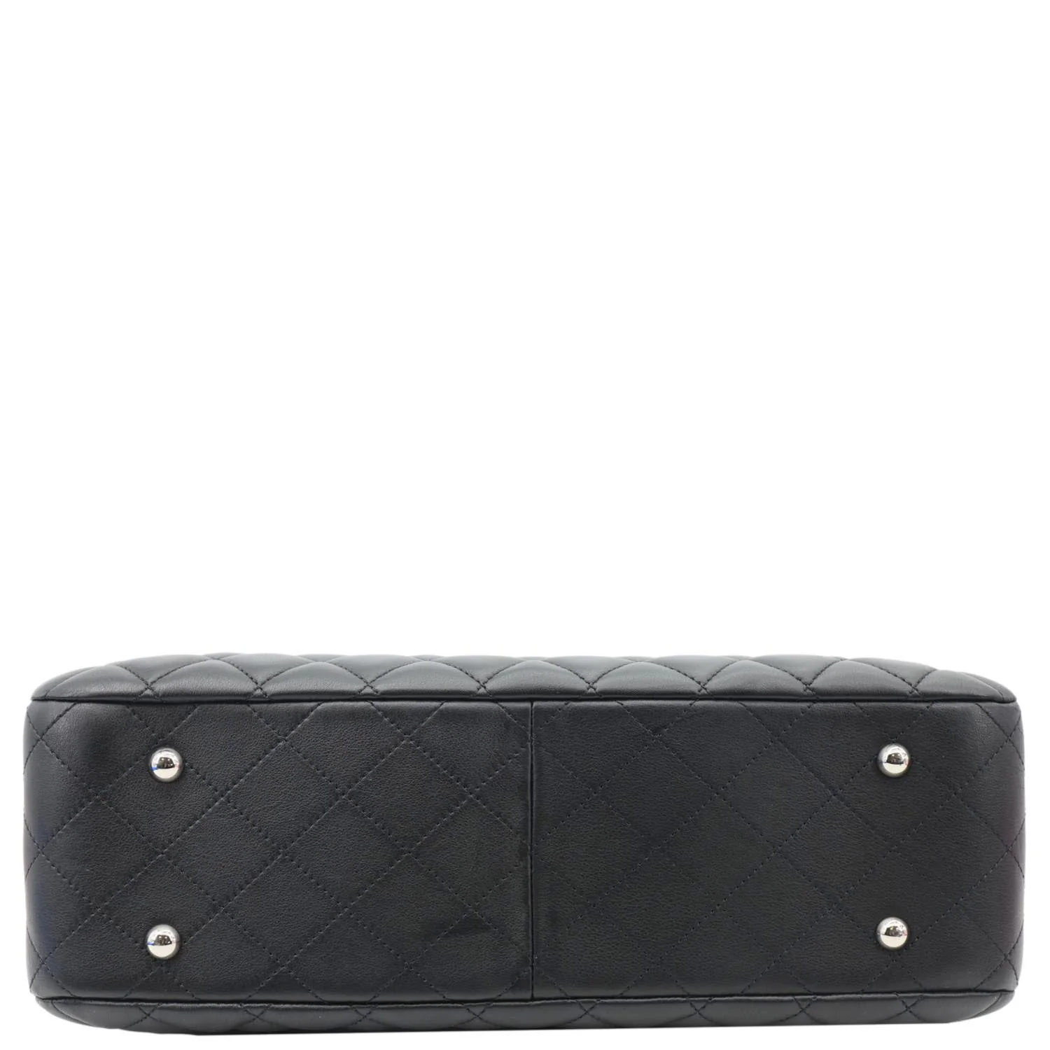 CHANEL Grand Shopping Quilted Leather Tote Bag Black - Image 10