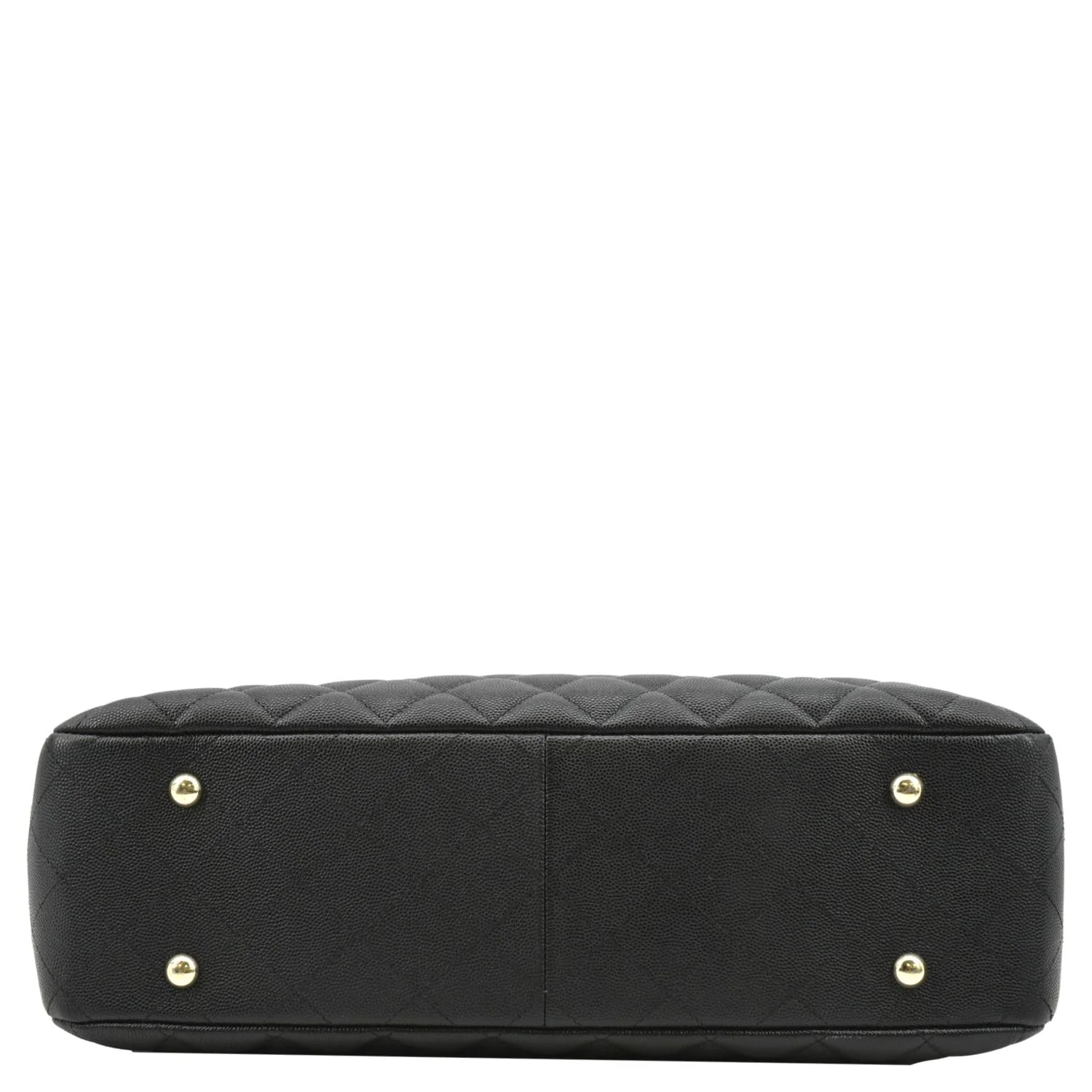 CHANEL Large CC Quilted Leather Tote Shoulder Bag Black - Image 10