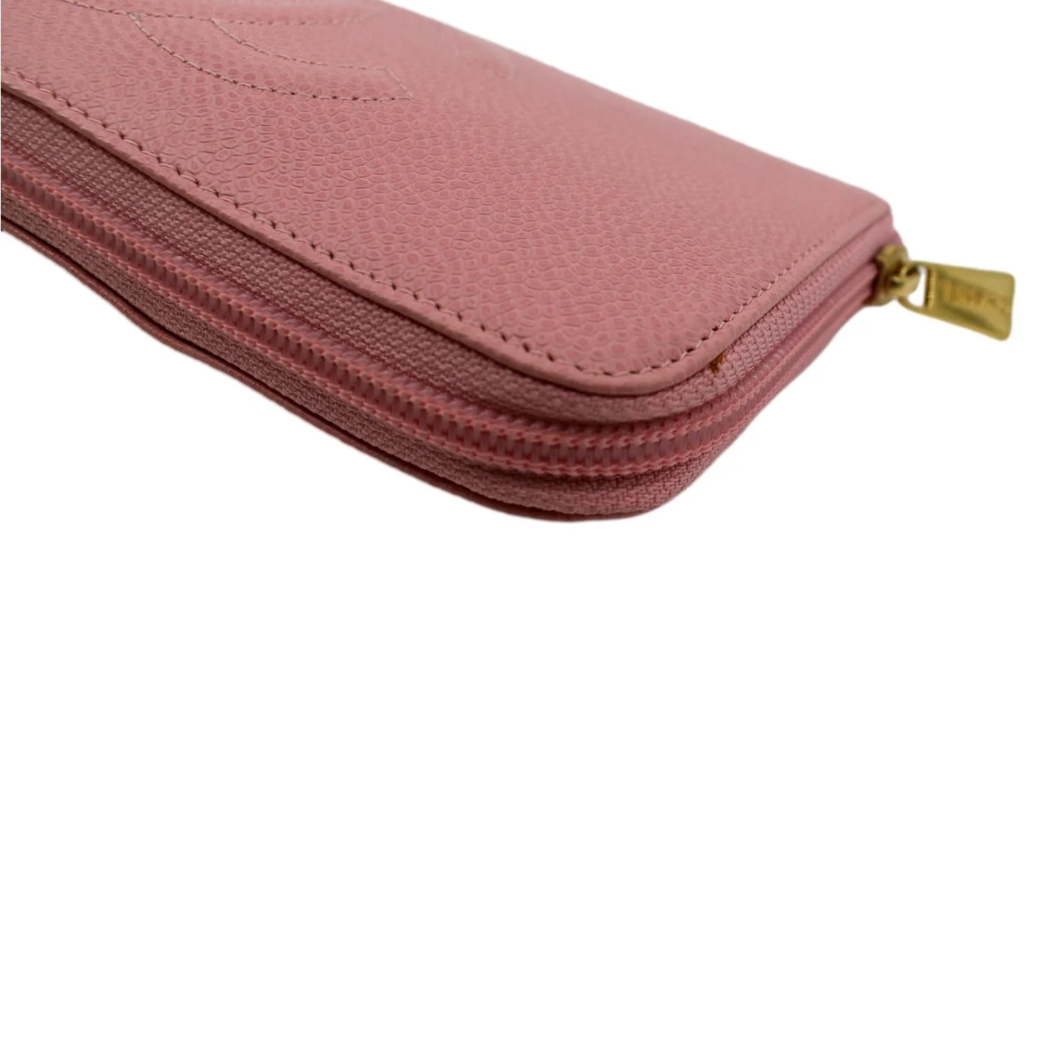 CHANEL CC Timeless Caviar Zip Around Wallet Pink - Image 4