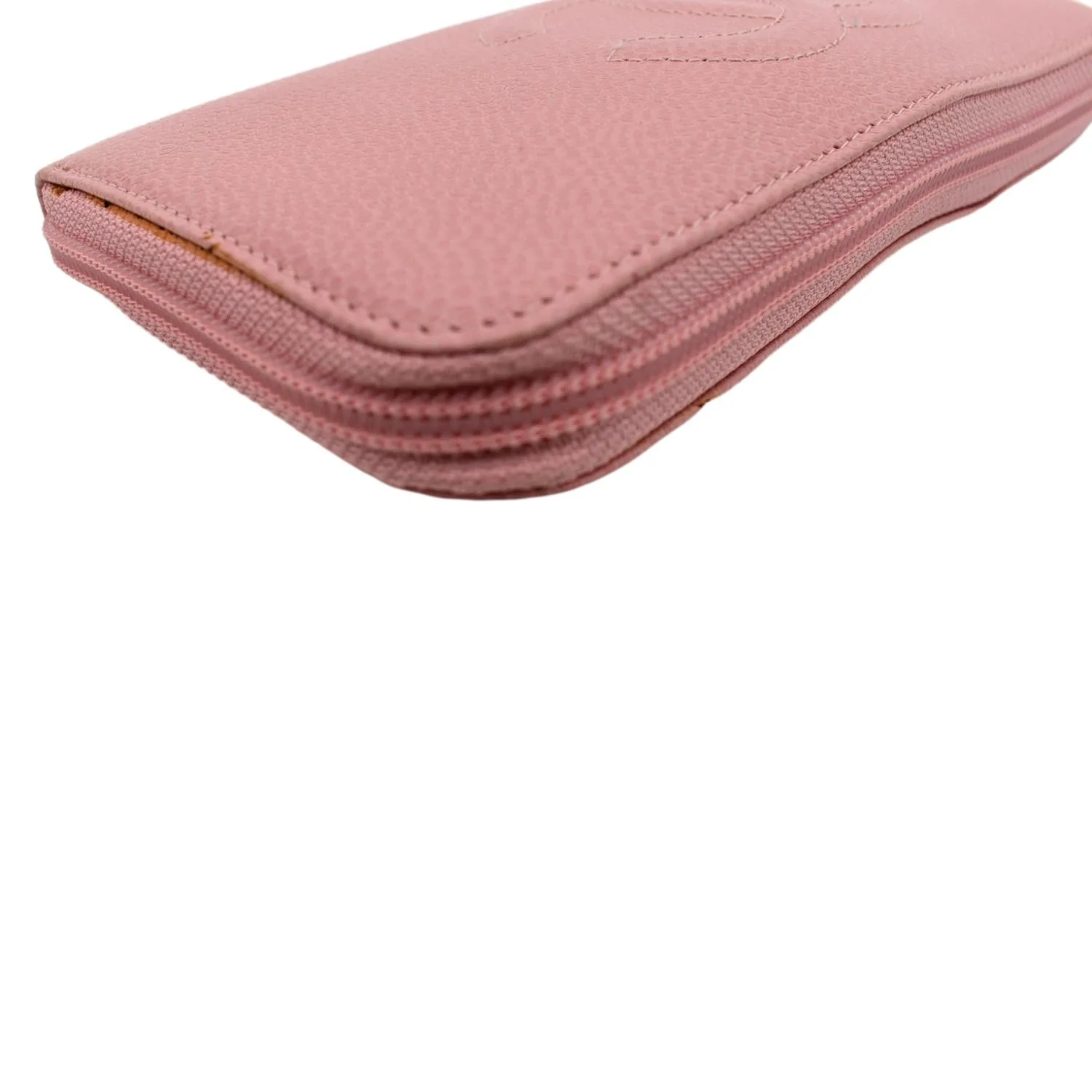 CHANEL CC Timeless Caviar Zip Around Wallet Pink - Image 5