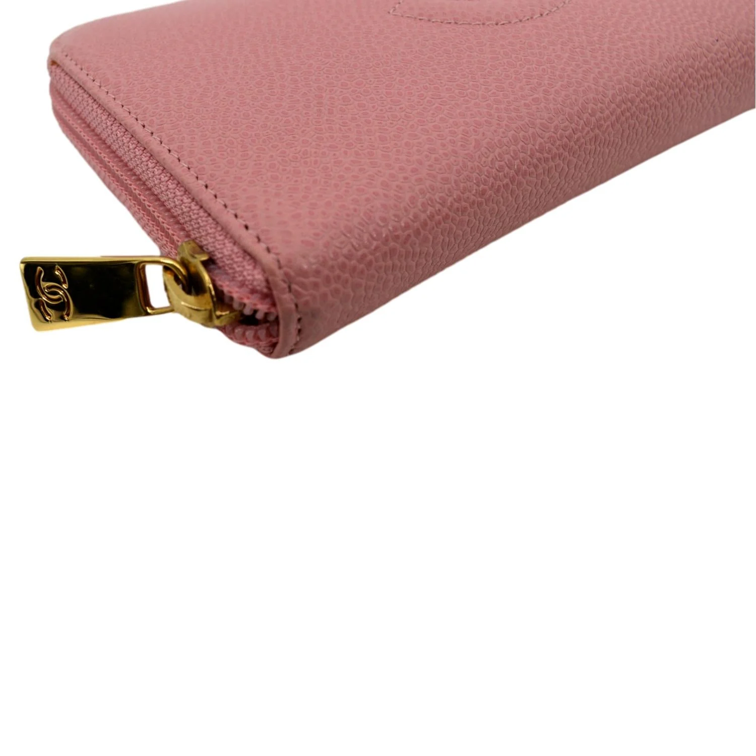 CHANEL CC Timeless Caviar Zip Around Wallet Pink - Image 6