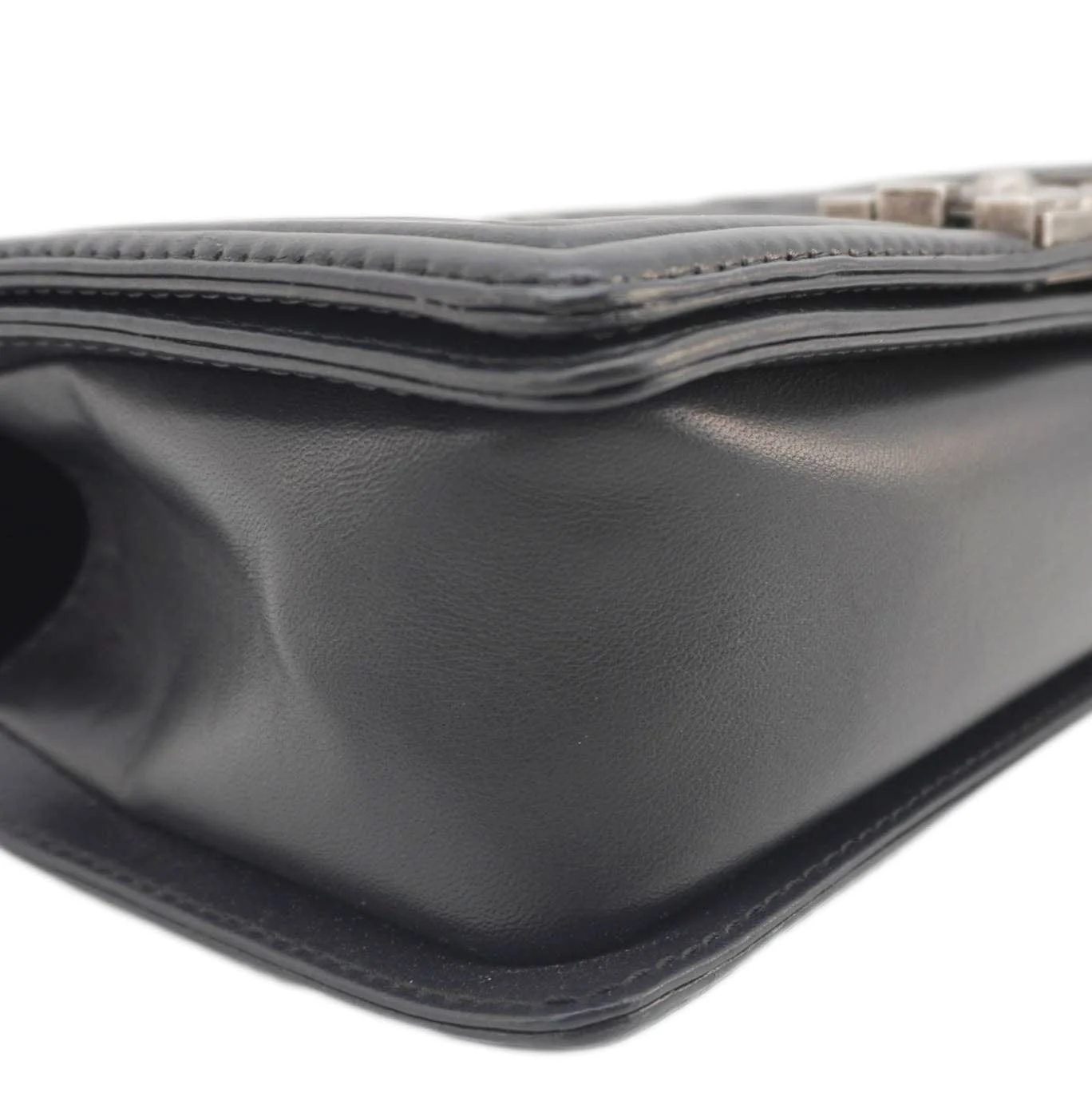CHANEL Celtic Boy Flap Leather Shoulder Bag Black - Image 10