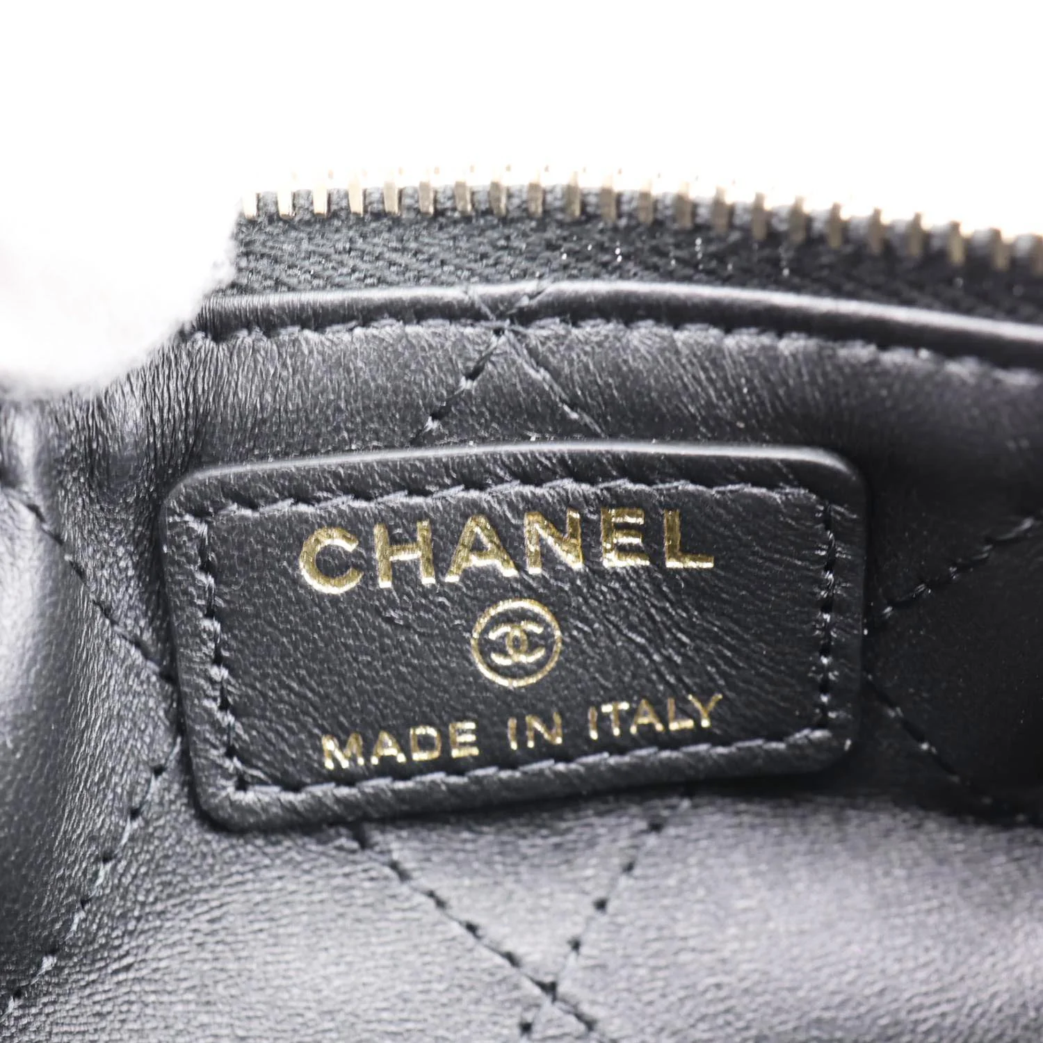 CHANEL Chain Around Mini Quilted Lambskin Leather Pouch Black - Image 12