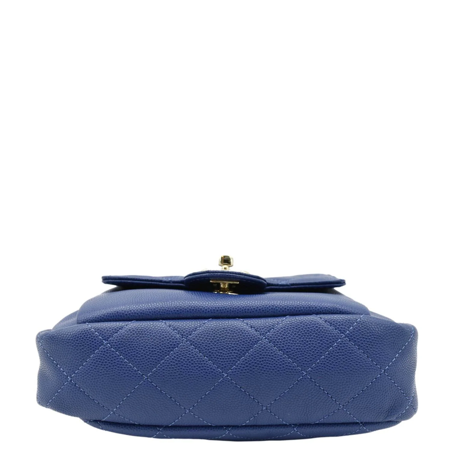CHANEL CC Day Camera Small Caviar Leather Crossbody Bag Blue - Image 7