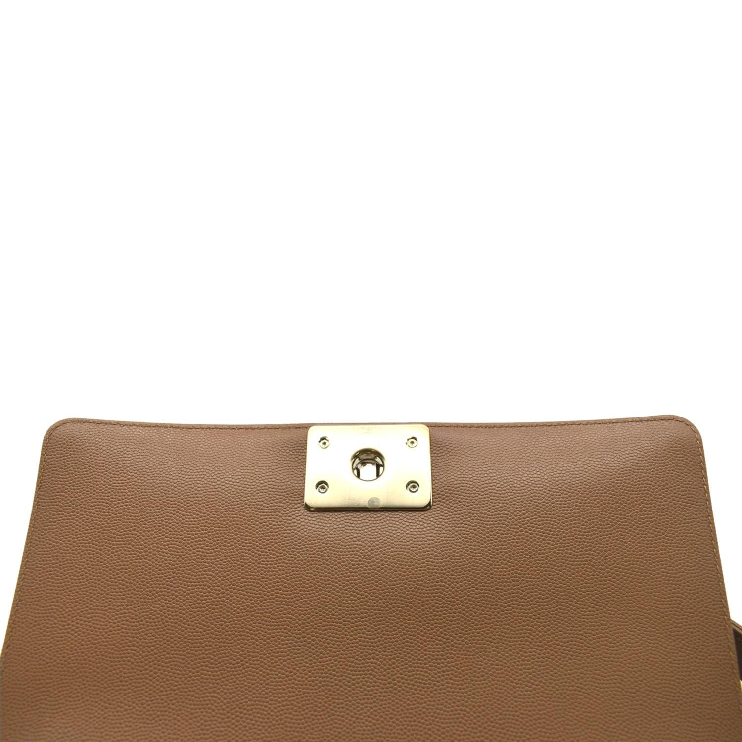 CHANEL Medium Boy Flap Chevron Caviar Leather Crossbody Bag Beige - Image 14